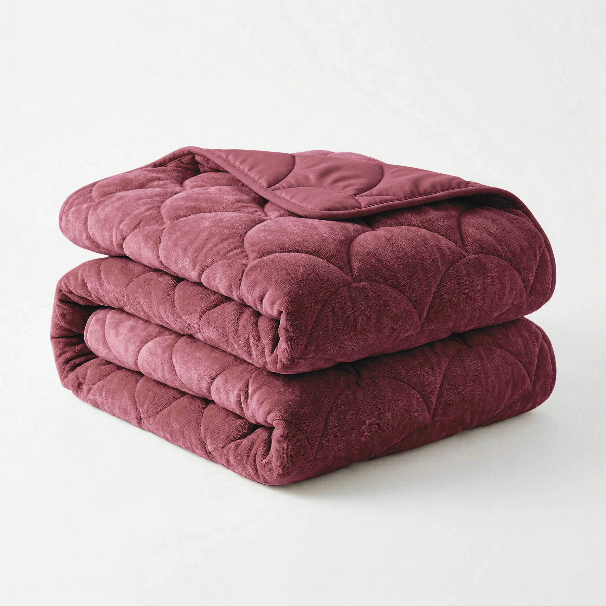 Valking Dekbed Chenille Velvet Emboss - Burgundy - Voor het hele jaar