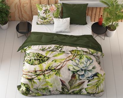Destiny White Dekbedovertrek - Ademend katoen - Trendy designs - Met drukknopen