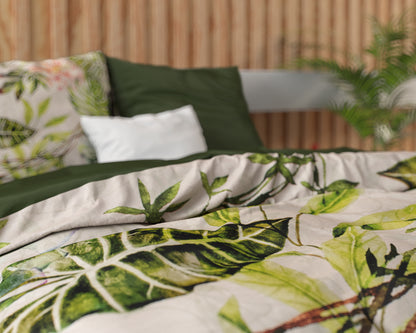 Destiny White Dekbedovertrek - Ademend katoen - Trendy designs - Met drukknopen