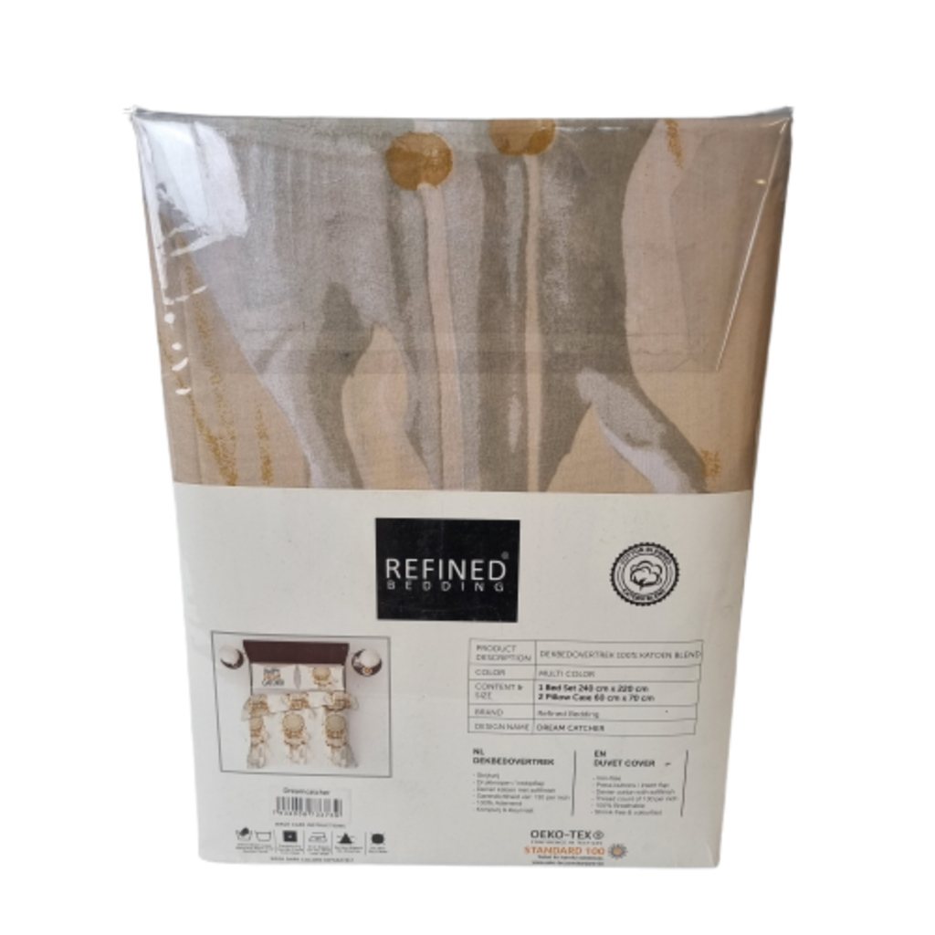 Dreamcatcher Duvet Cover White/Taupe/Beige – Stylish &amp; Easy to Maintain