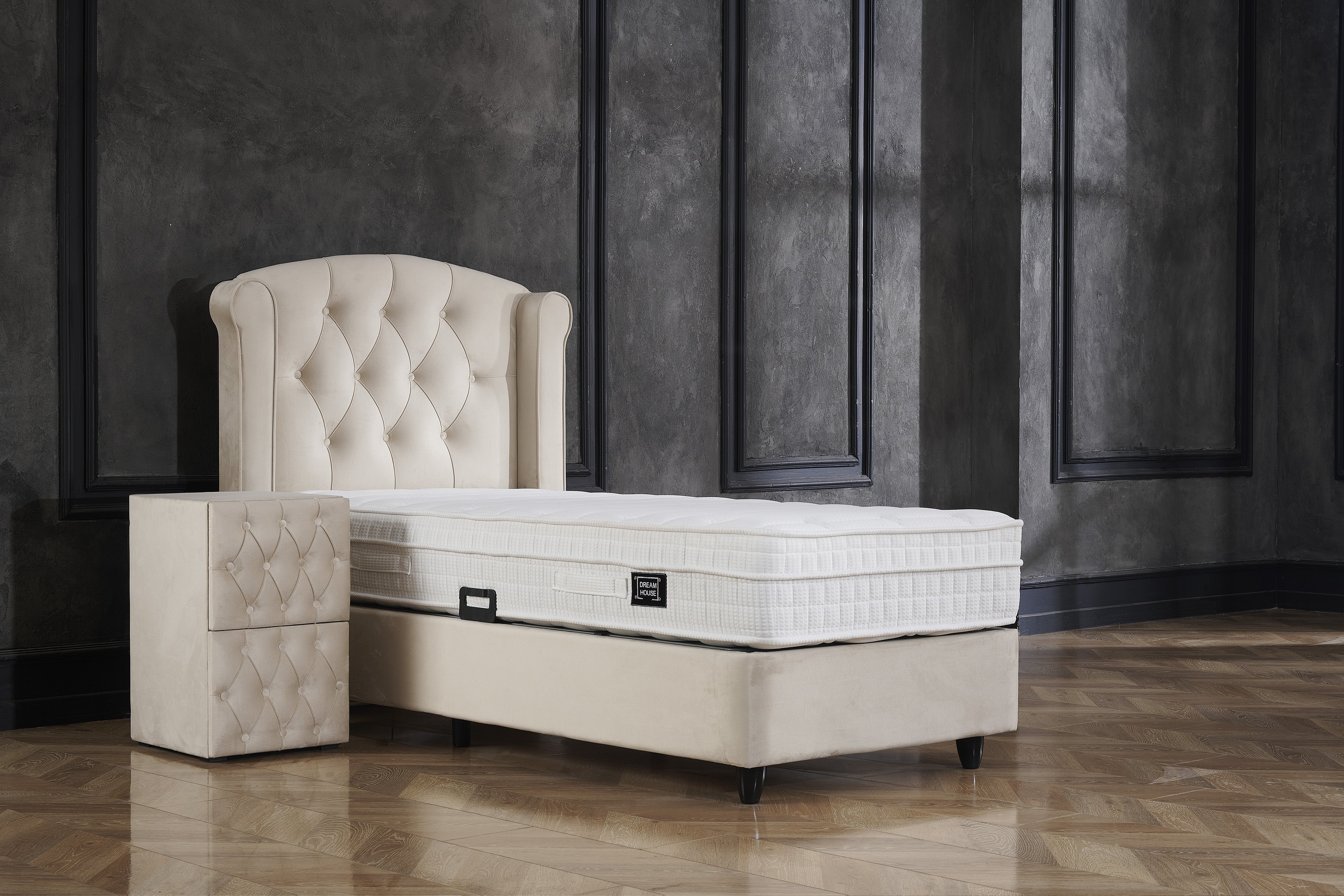 Dreamhouse Boxspring met opbergruimte Aurora Beige 90x200