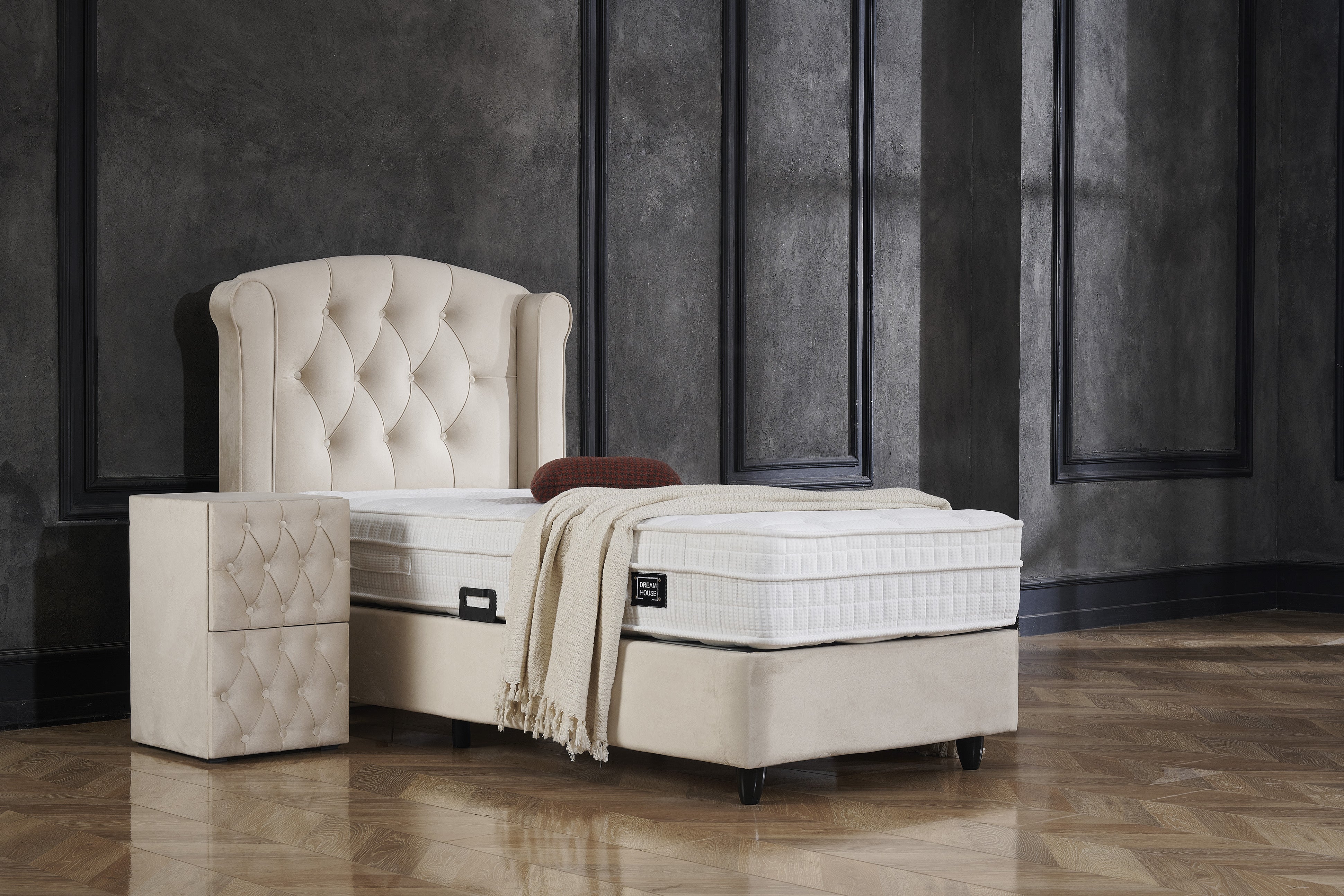 Dreamhouse Boxspring met opbergruimte Aurora Beige 90x200