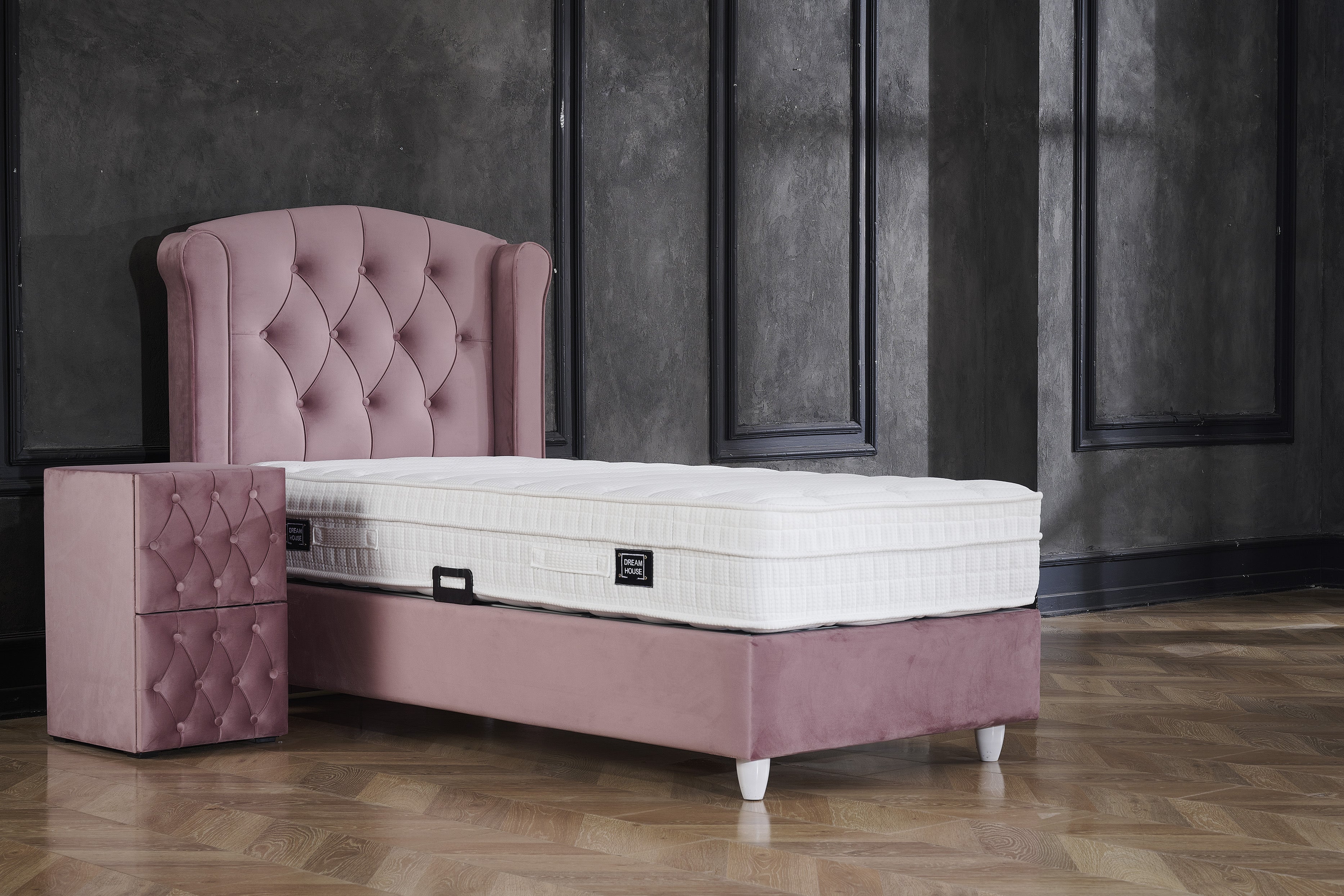 Dreamhouse Boxspring met opbergruimte Aurora Roze 90x200