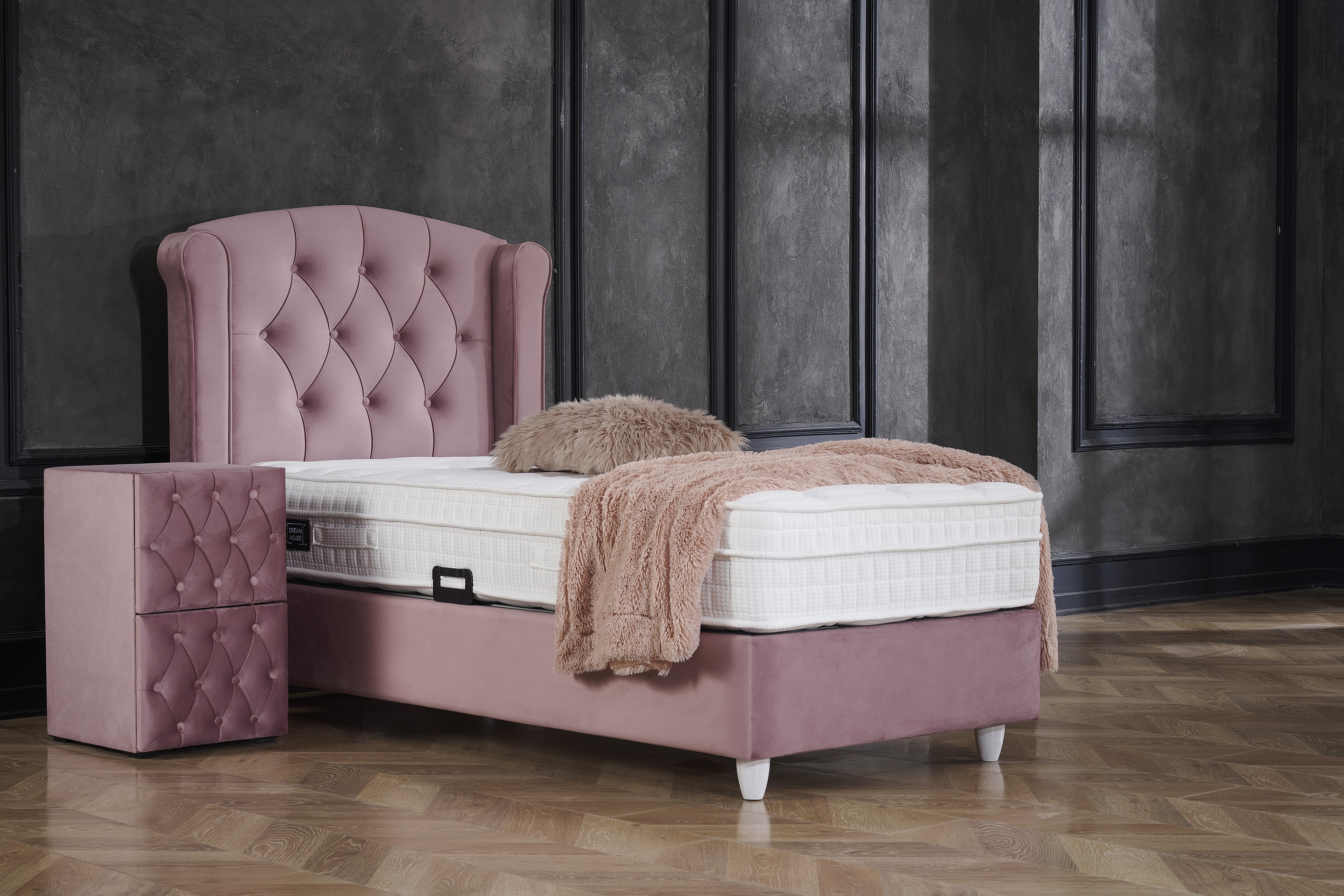 Dreamhouse Boxspring met opbergruimte Aurora Roze 90x200