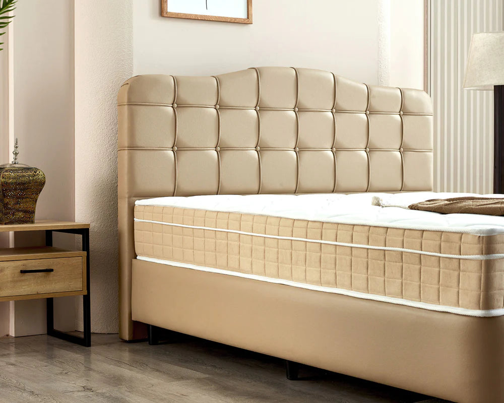 Dreamhouse Boxspring met opbergruimte Marrakech Kunstleer Taupe
