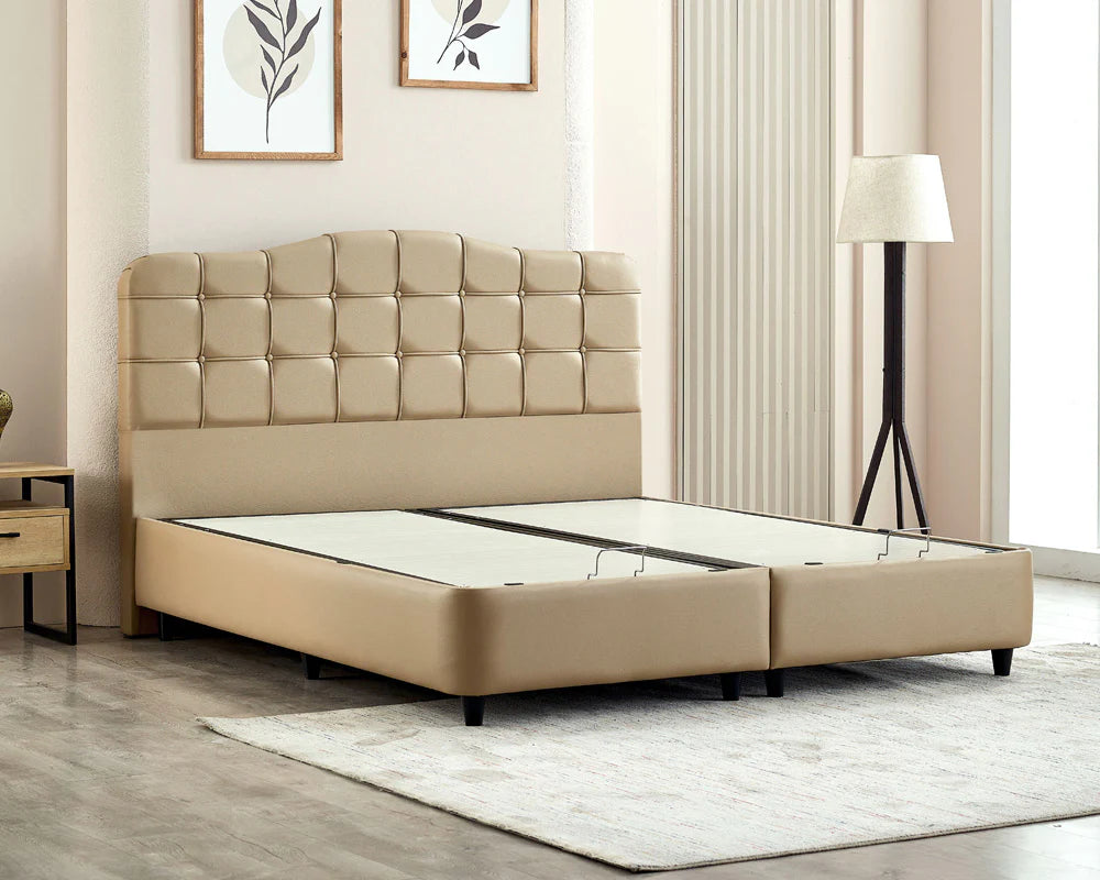 Dreamhouse Boxspring met opbergruimte Marrakech Kunstleer Taupe