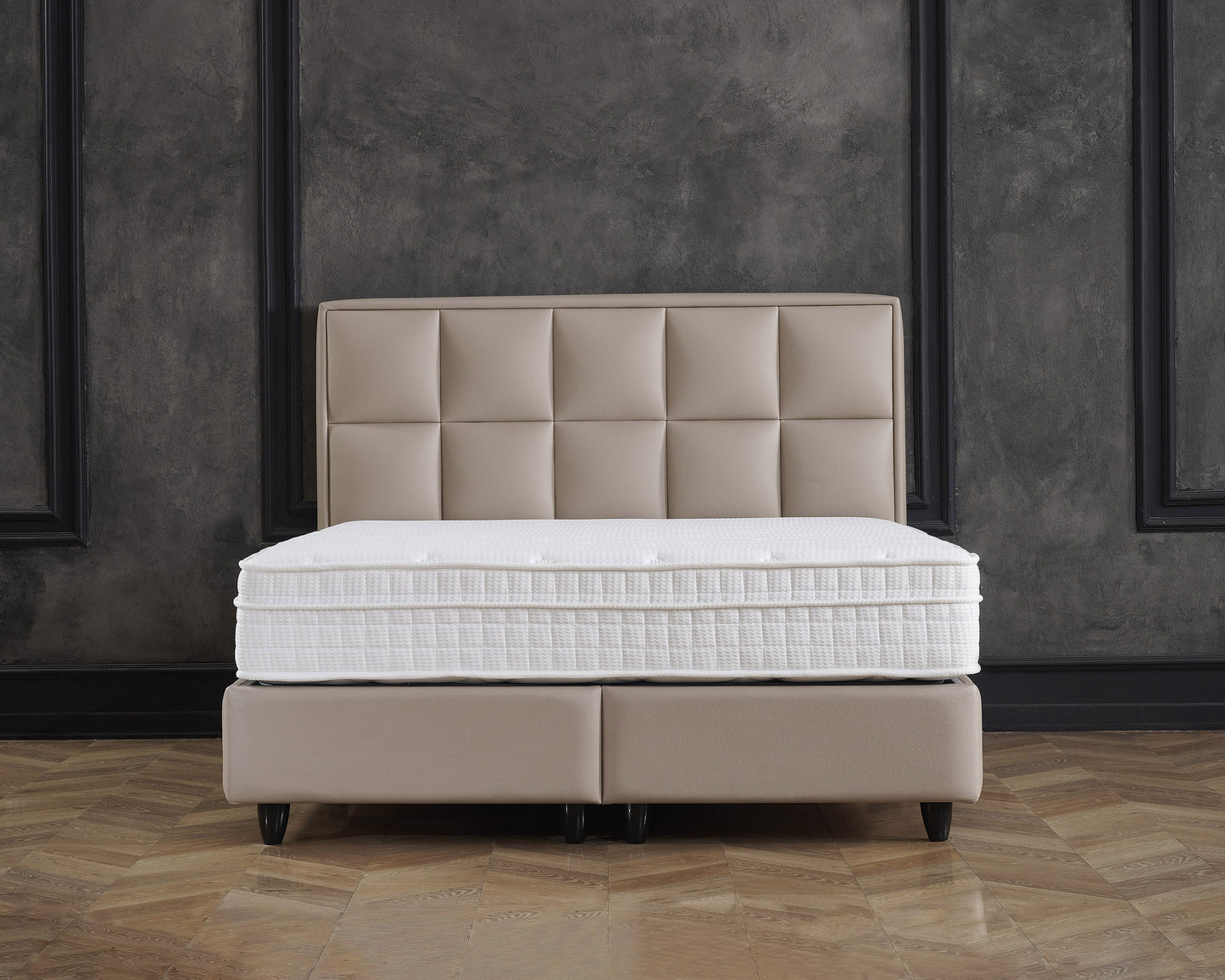 Dreamhouse Boxspring met opbergruimte Miami Kunstleer Taupe