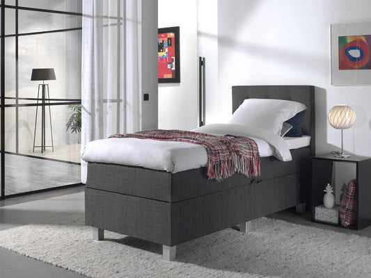 Dreamhouse Boxspring met opbergruimte Shurgard Antraciet Eenpersoons 90x200