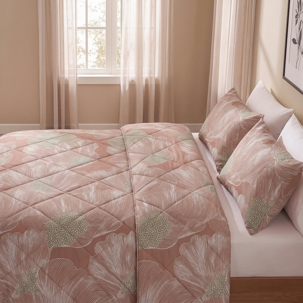 Dreamhouse Lazy Dekbed - Katoen - Veer Terrcacotta - Met Kussenslopen