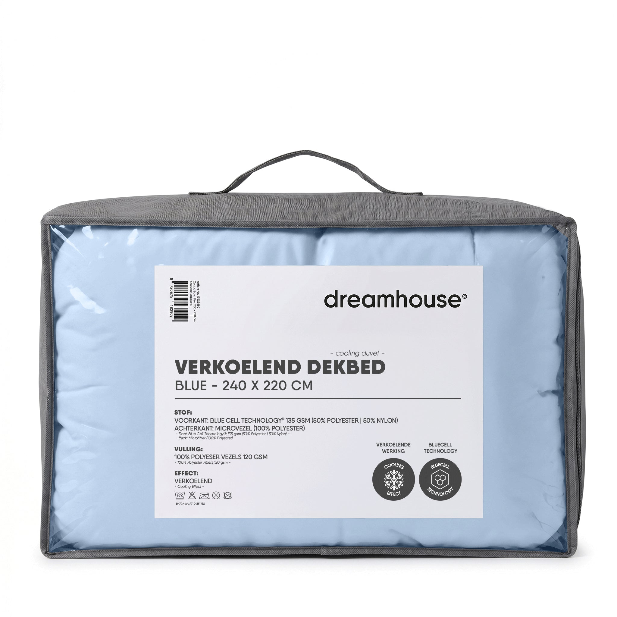 Dreamhouse Verkoelend Zomer Dekbed - Blauw - Voor de warme nachten