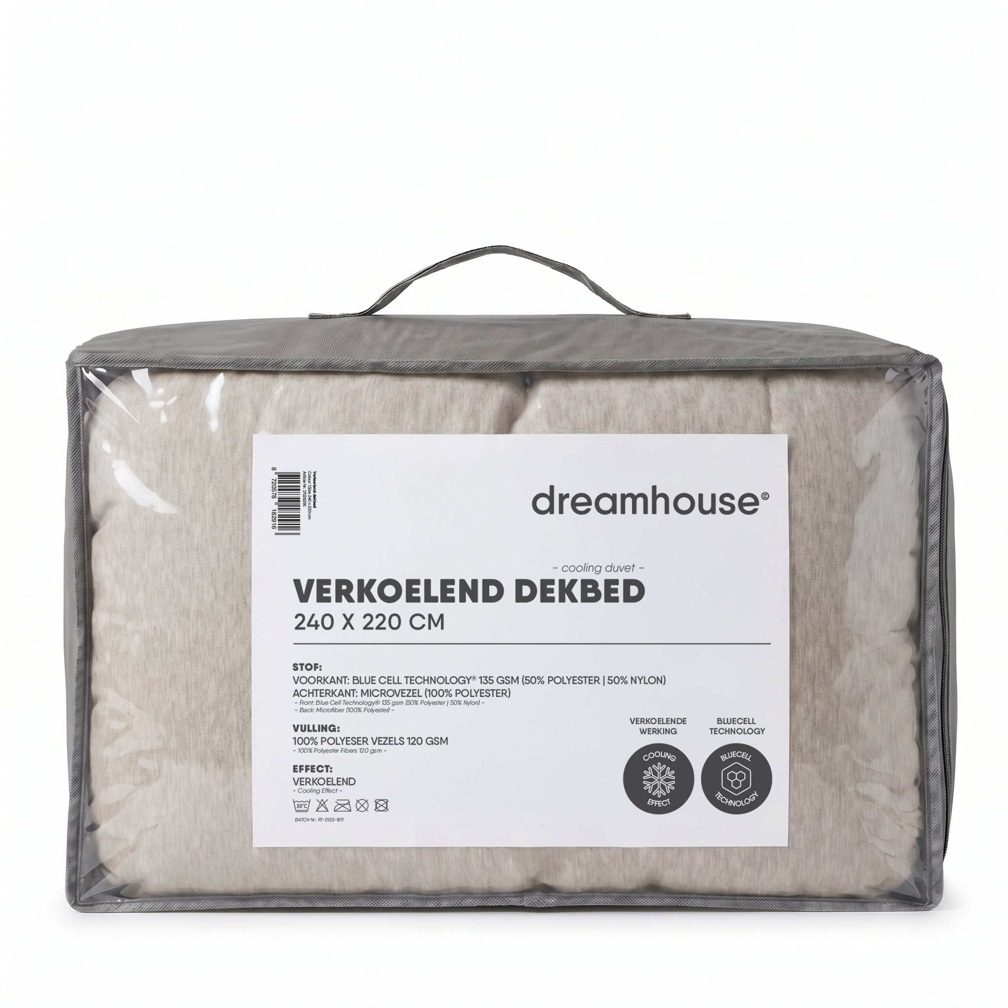 Dreamhouse Verkoelend Zomer Dekbed - Taupe - Voor de warme nachten