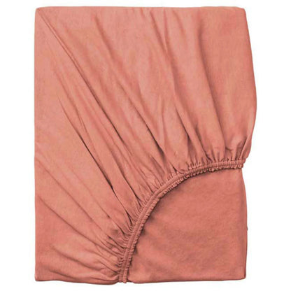 Dubbel Geweven Jersey Hoeslaken Nude Roze – 100% Katoen