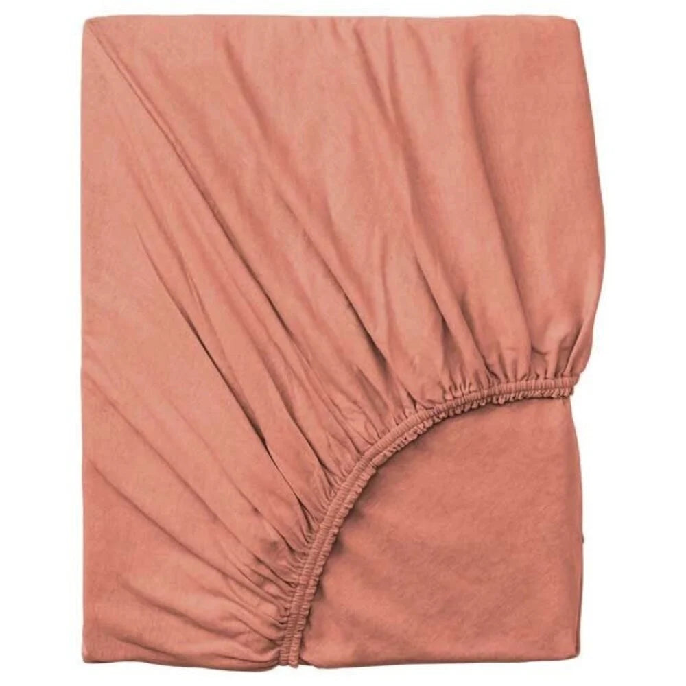 Dubbel Geweven Jersey Split Topper Hoeslaken Nude Roze – 100% Katoen