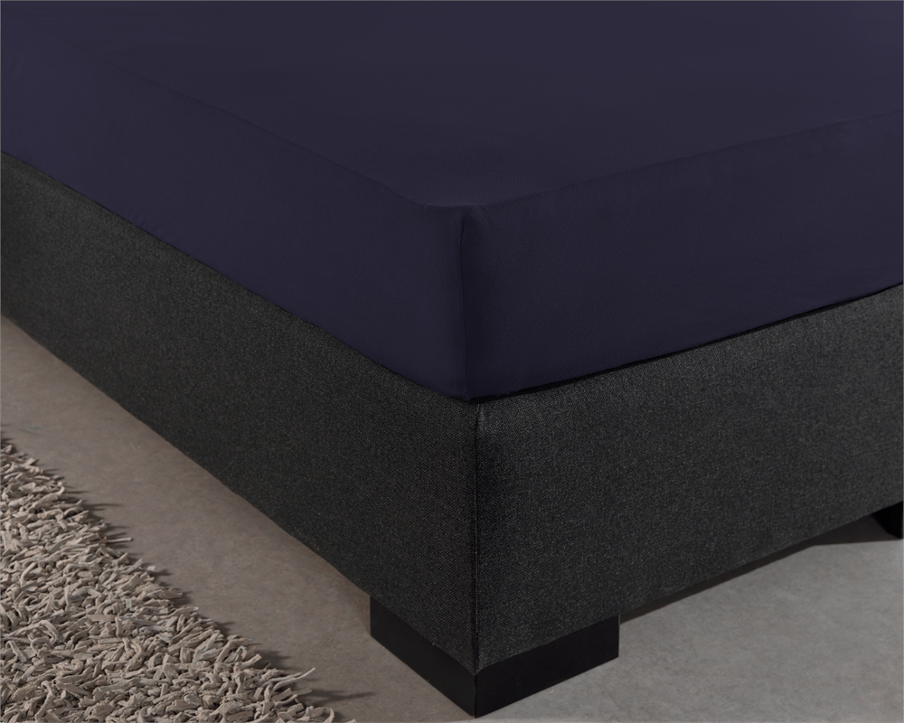 Dubbel Jersey 220 gr. Hoeslaken Navy - Heerlijk Zacht - Geschikt voor Boxsprings en matrassen - Stretch katoen
