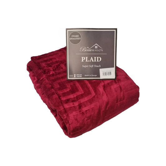 Dubbeldikke Plaid Bordeaux – Luxe All-Season Deken