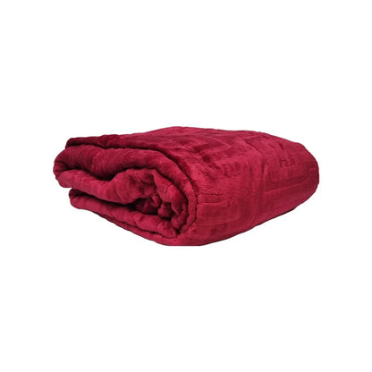 Dubbeldikke Plaid Bordeaux – Luxe All-Season Deken