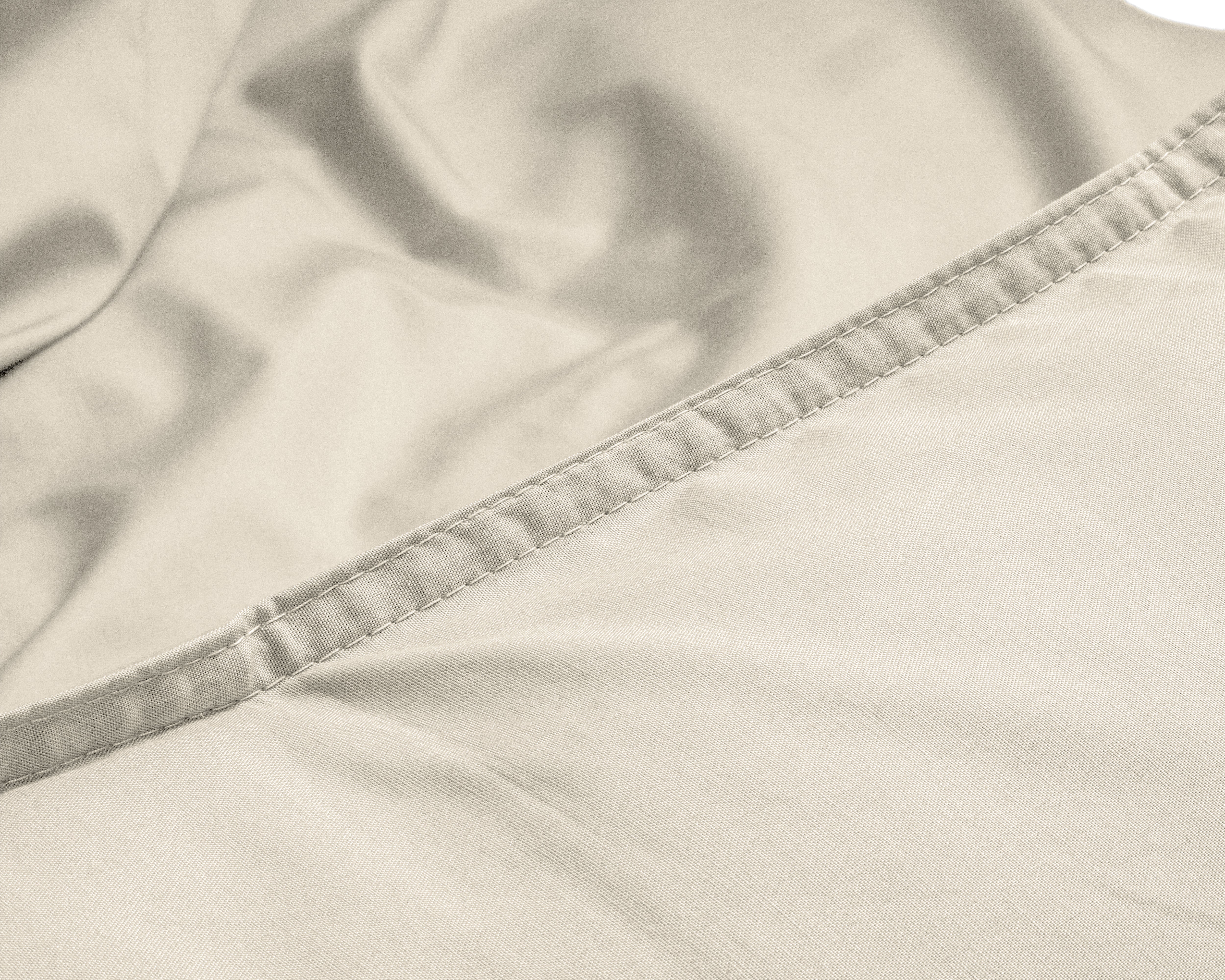 Egyptian Cotton Uni Sand Duvet Cover - High Quality - Modern - Luxury Satin
