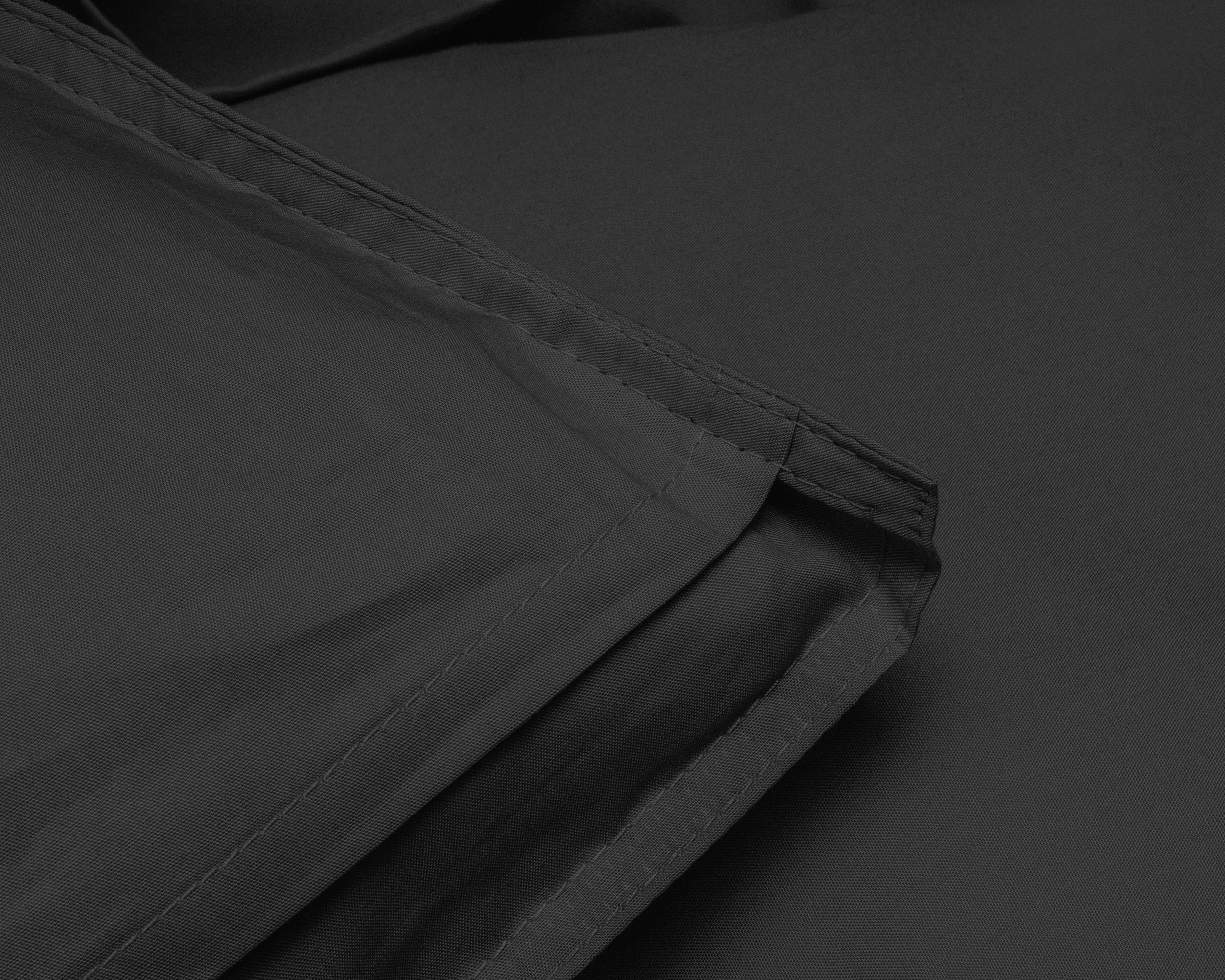 Egyptian Cotton Uni Black Duvet Cover - High Quality - Modern - Luxury Satin