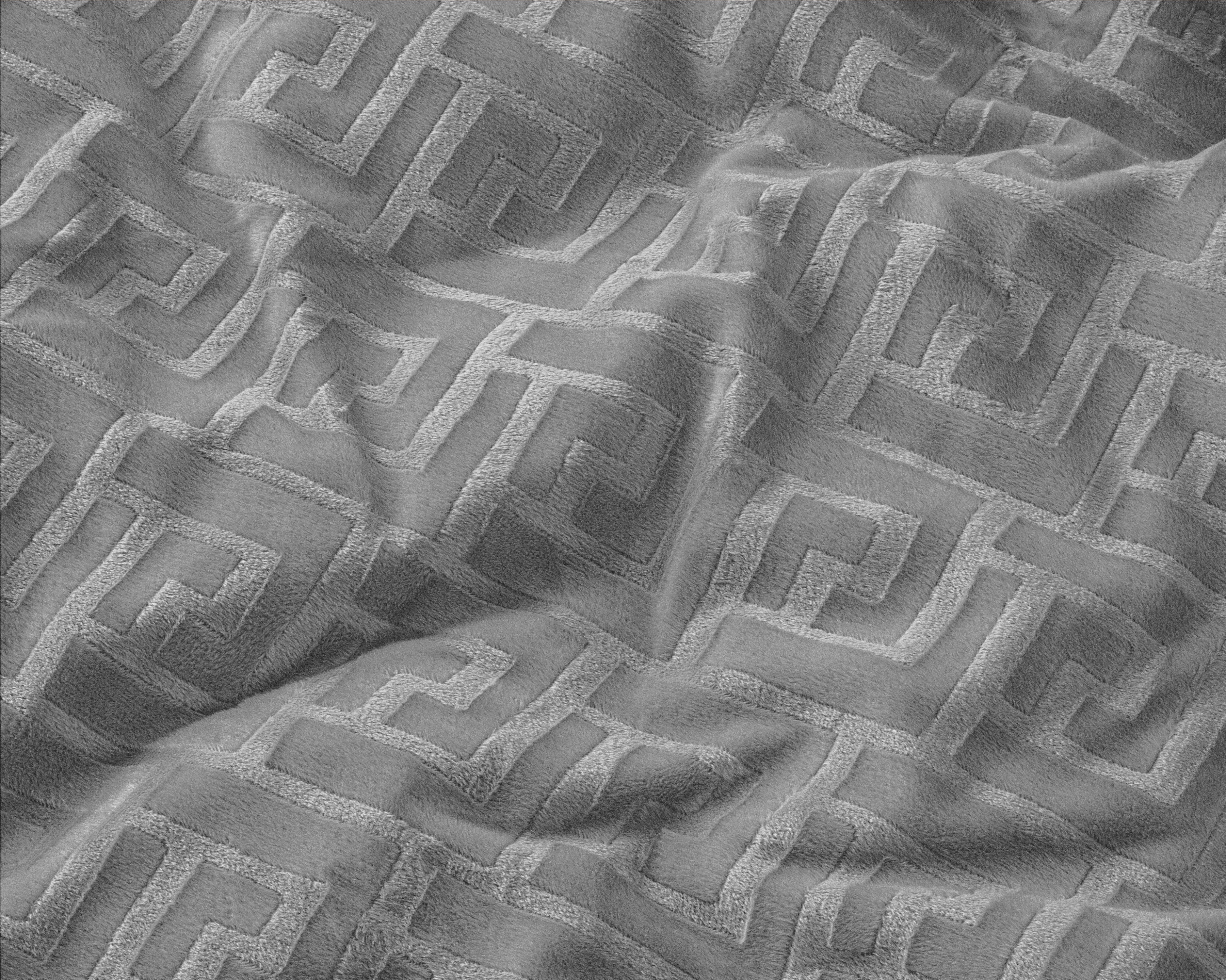 Embossed Velvet Fashion Duvet Cover Gray - Soft and warm - Uni Design - Luxurious feel