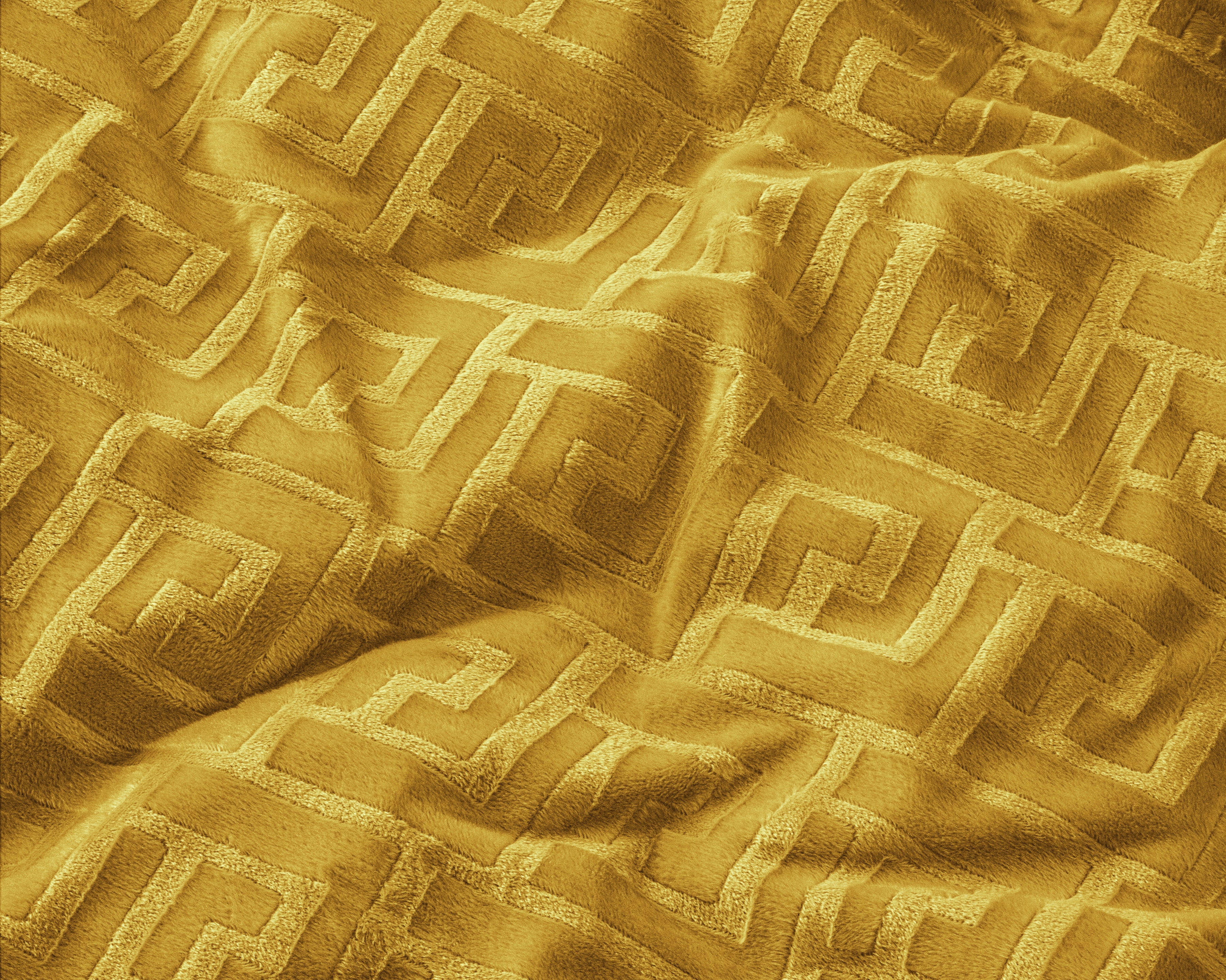 Embossed Velvet Fashion Duvet Cover Gold - Soft and warm - Uni Design - Luxurious feel
