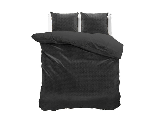 Embossed Velvet Fashion Dekbedovertrek Zwart - Zacht en warm - Uni Design - Luxe gevoel