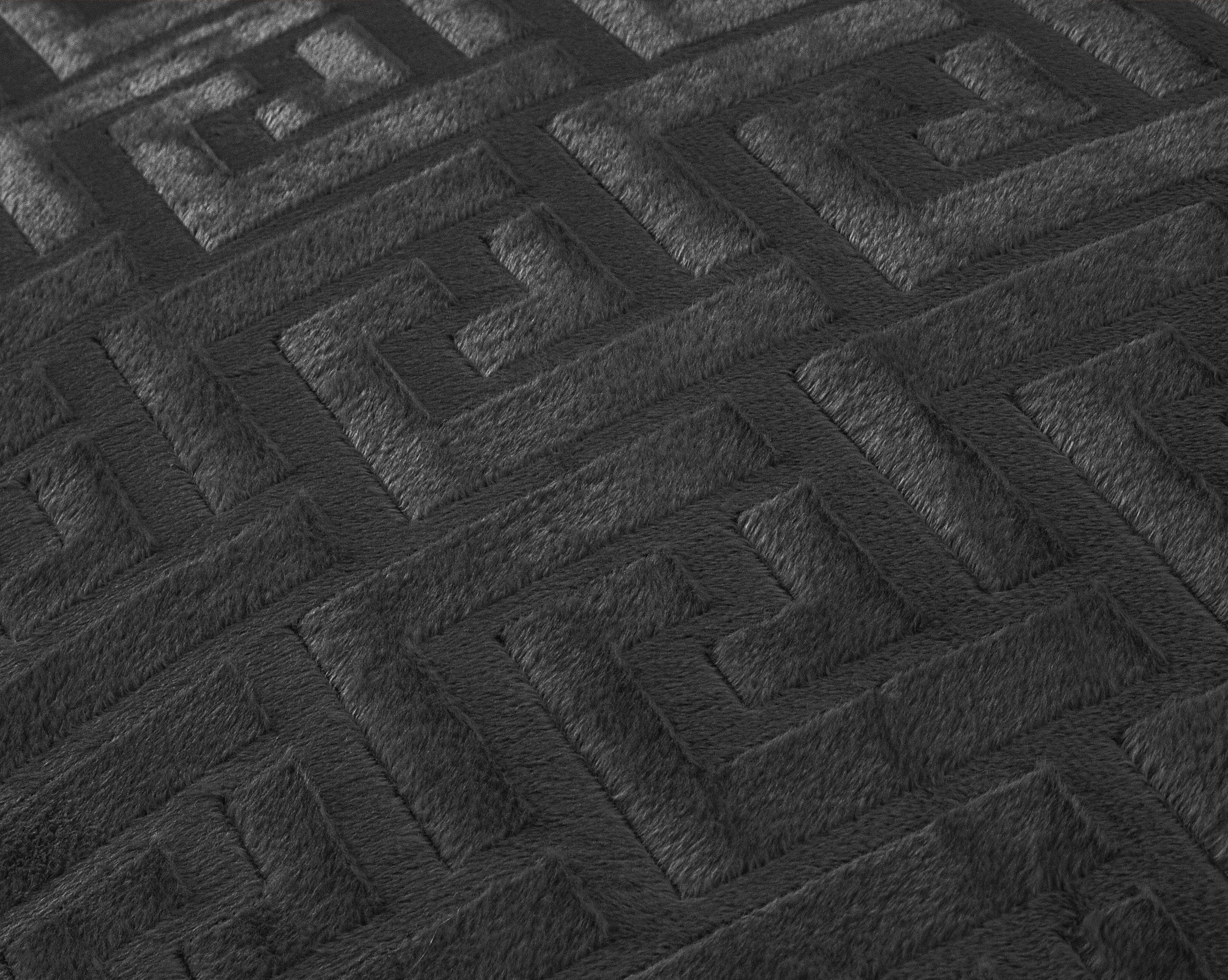 Embossed Velvet Fashion Dekbedovertrek Zwart - Zacht en warm - Uni Design - Luxe gevoel