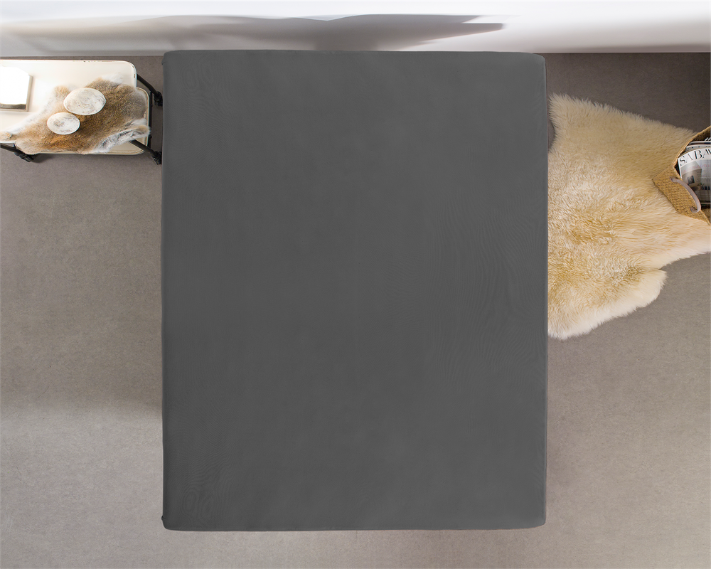 Single Jersey 135 gr. Fitted Sheet Anthracite - Wonderfully Soft - Suitable for Box Springs and Mattresses - Stretch Cotton