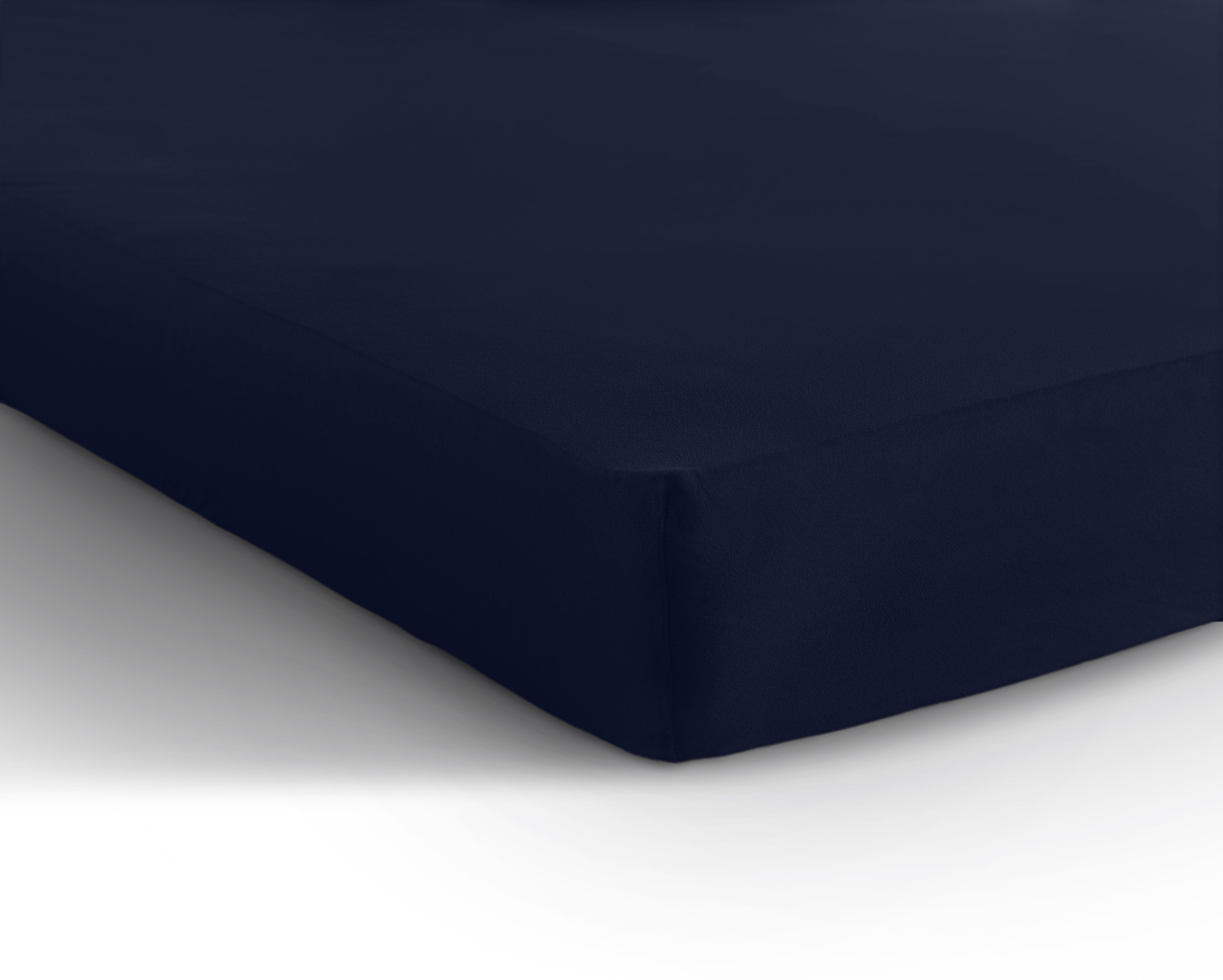 Enkel Jersey 135 gr. Hoeslaken Indigo Blauw - Heerlijk Zacht - Geschikt voor Boxsprings en matrassen - Stretch katoen