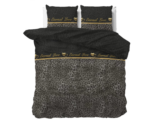 Eternal Love Dekbedovertrek Zwart - Heerlijk warm - Leuke prints - Comfortabel zacht
