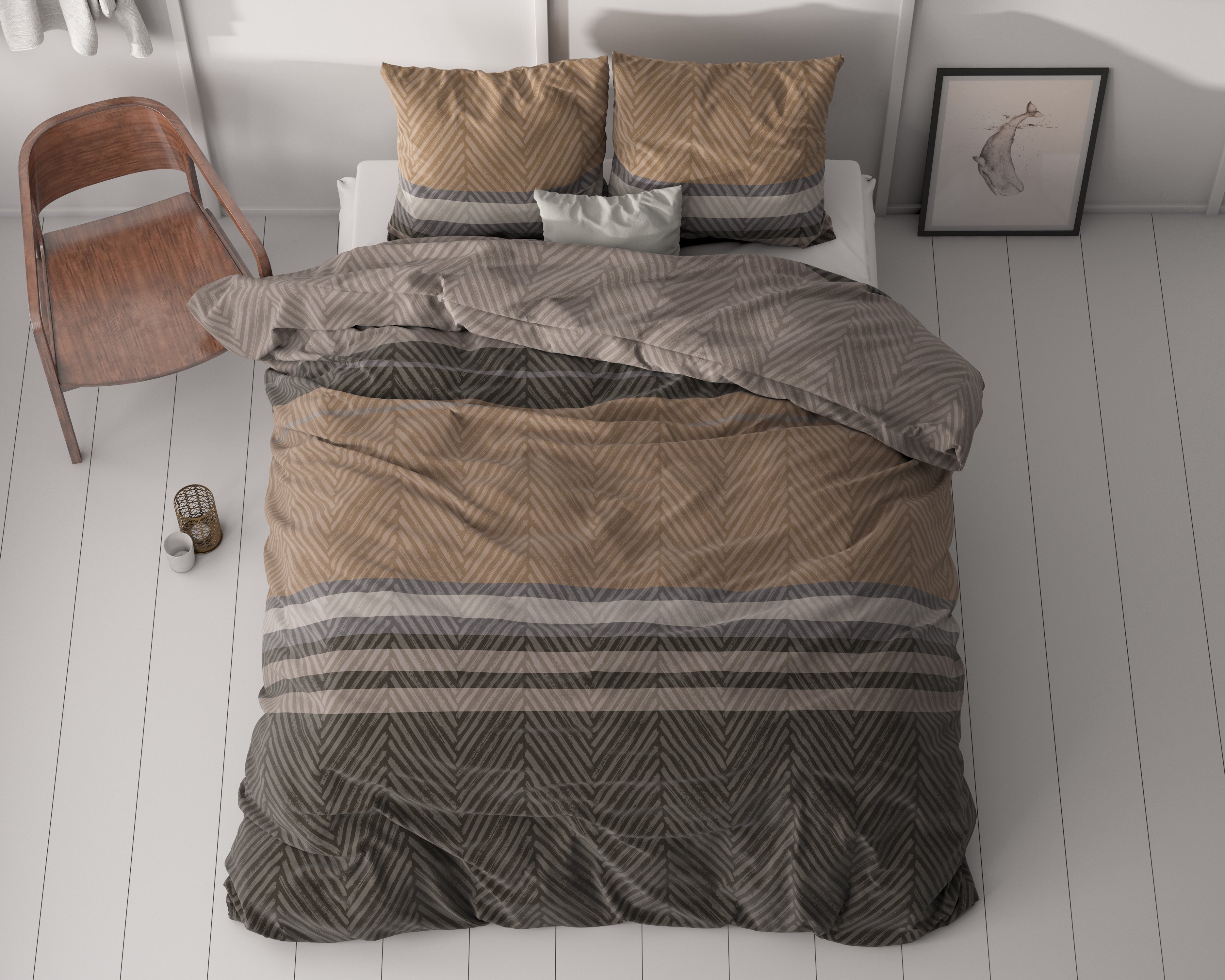 Ezgi Brown Duvet Cover