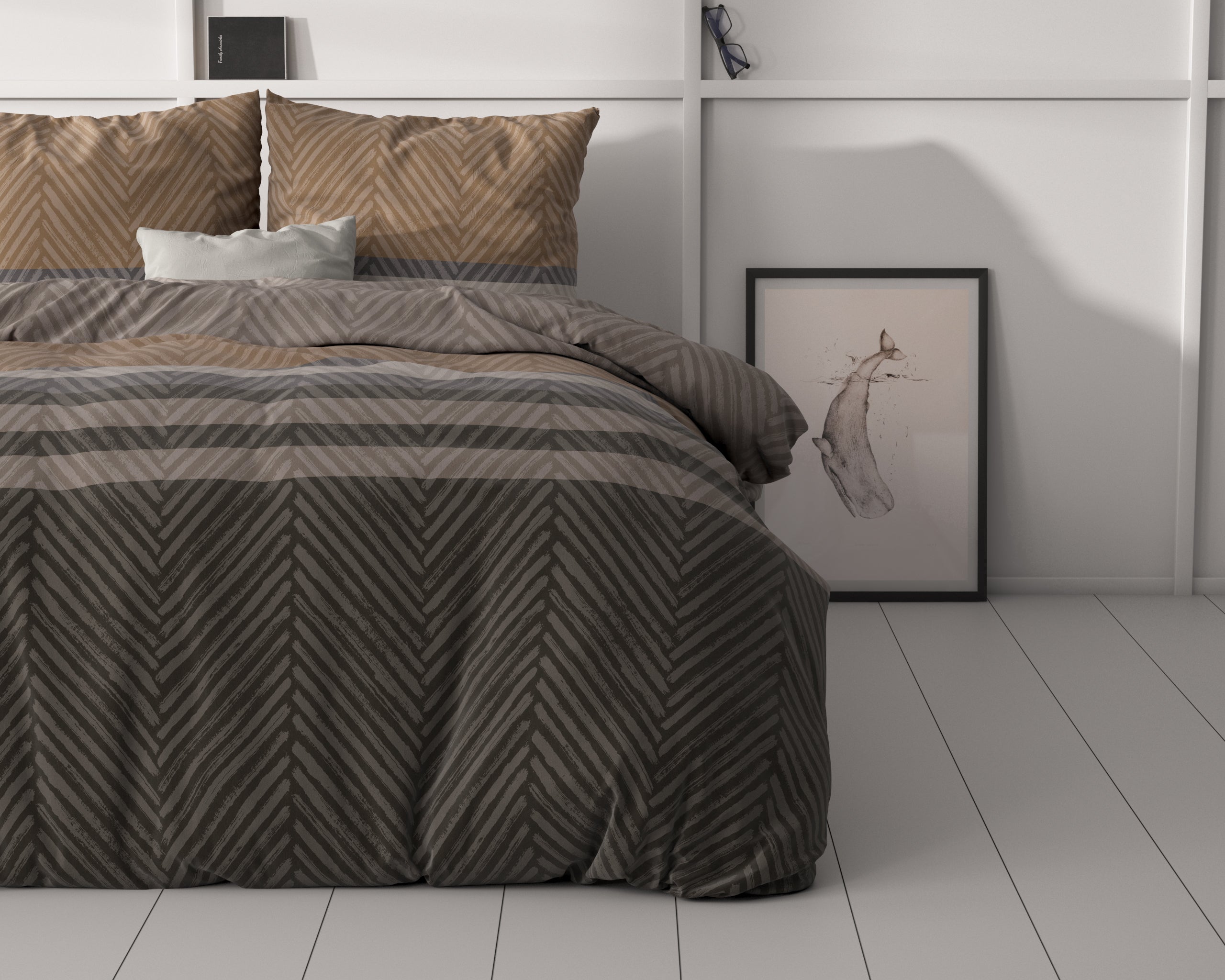 Ezgi Brown Duvet Cover