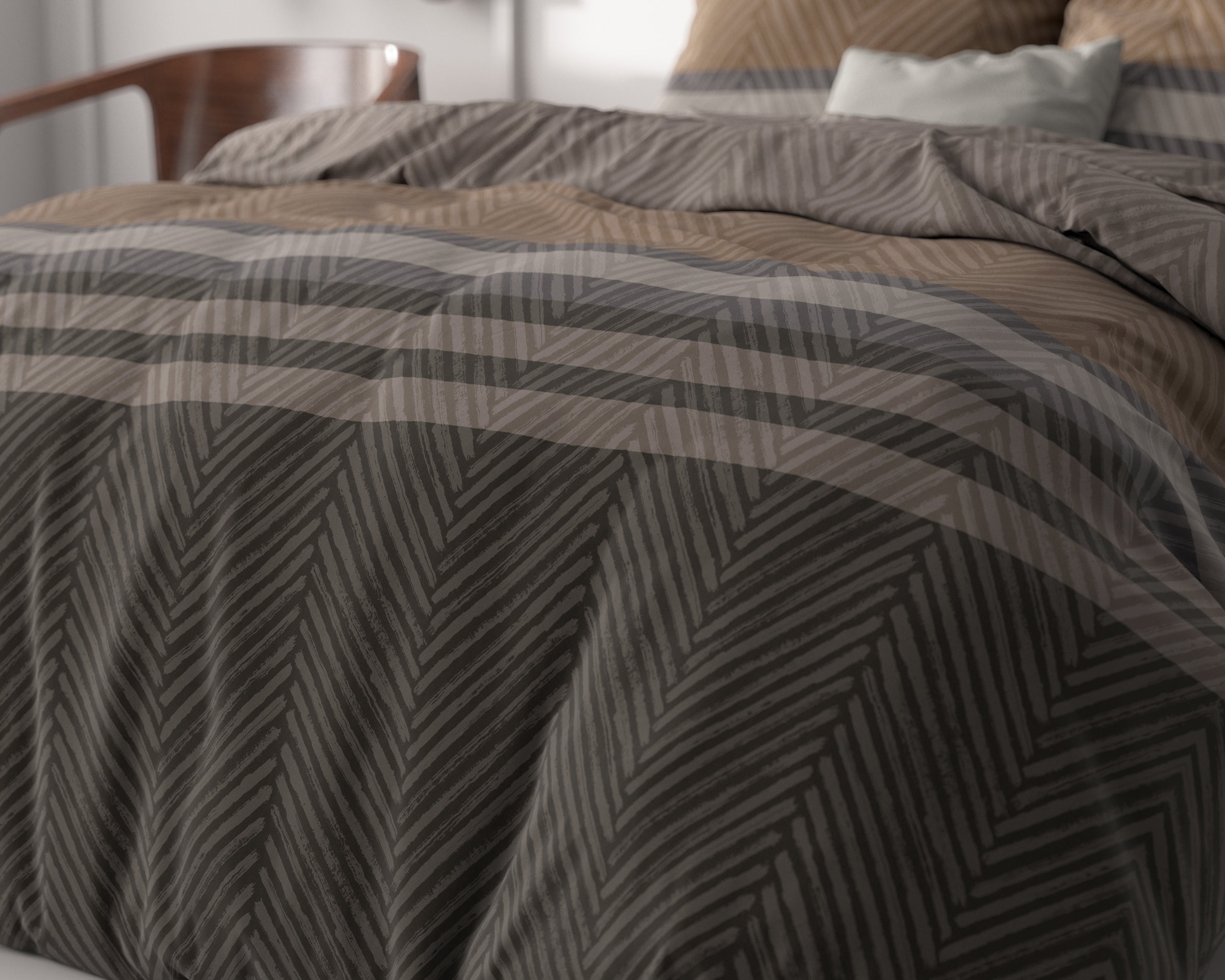 Ezgi Brown Duvet Cover