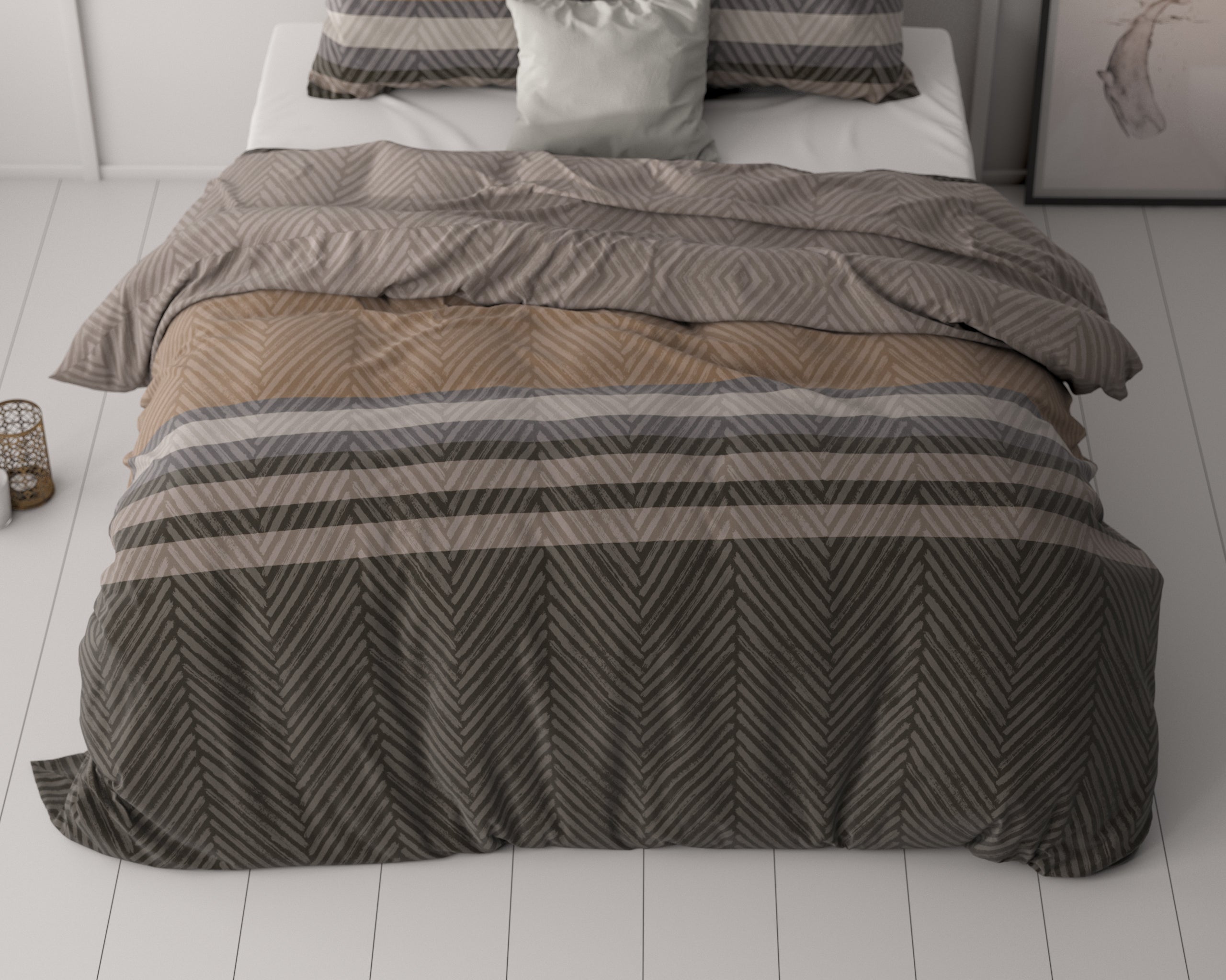 Ezgi Brown Duvet Cover