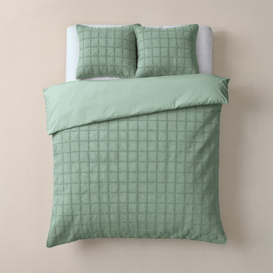 Faux Fur Check Donker Groen - Heerlijk zacht - Chique design - Nepbont