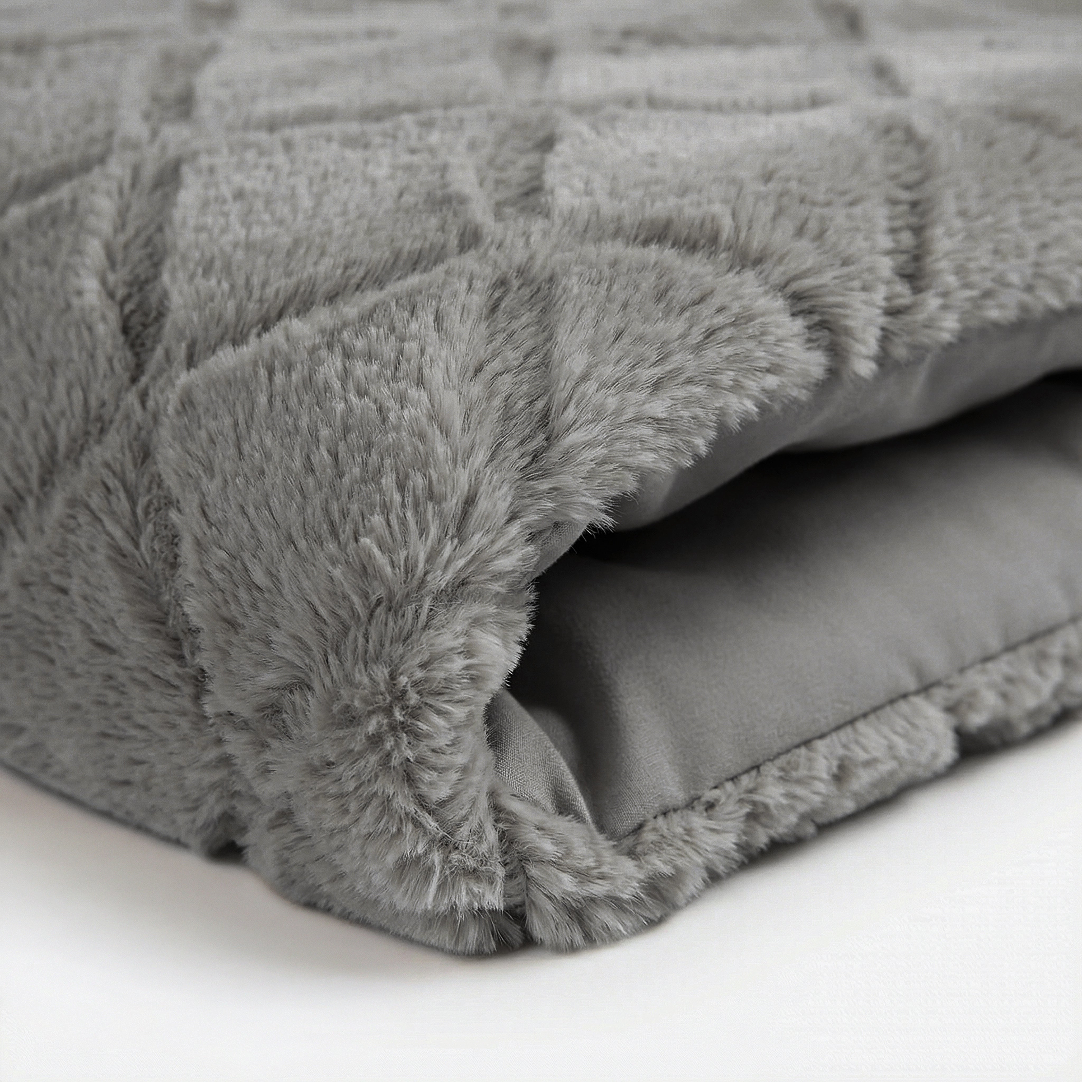 Faux Fur Syon Teddy Dekbedovertrek Grijs