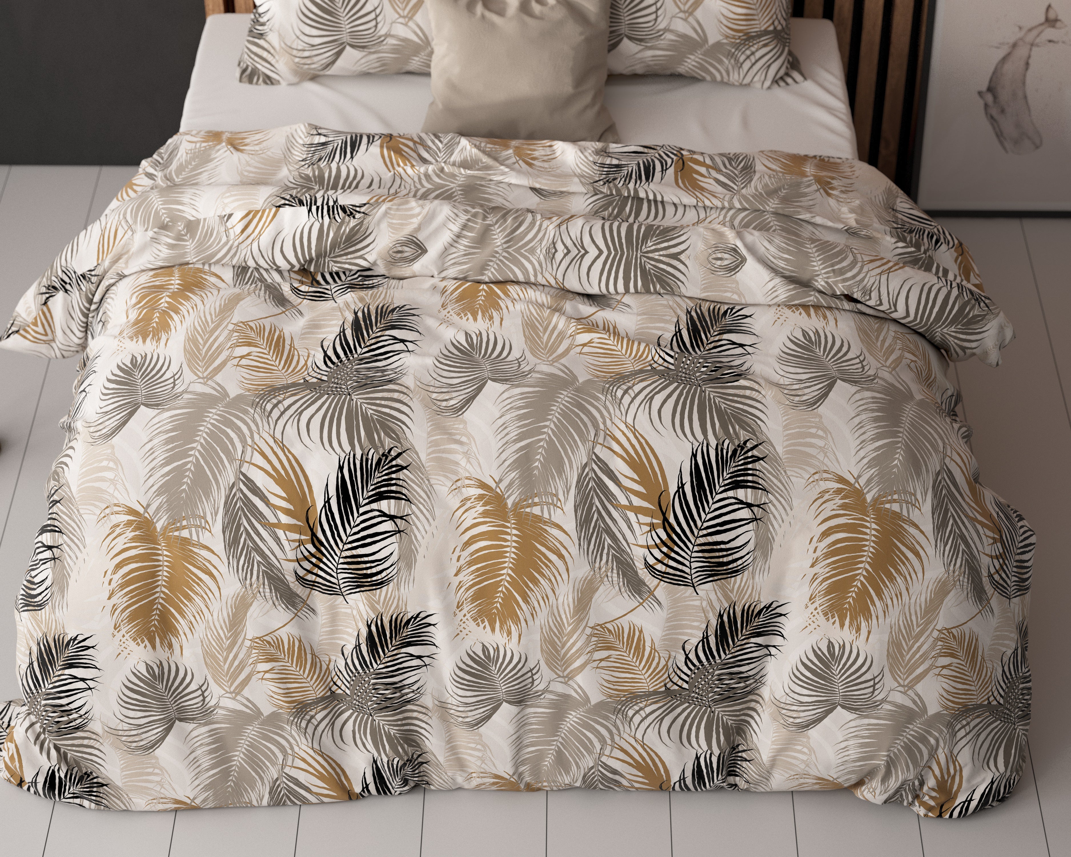 Feather District Duvet Cover Sand - Cotton Woven - Non-Iron - Fun Prints