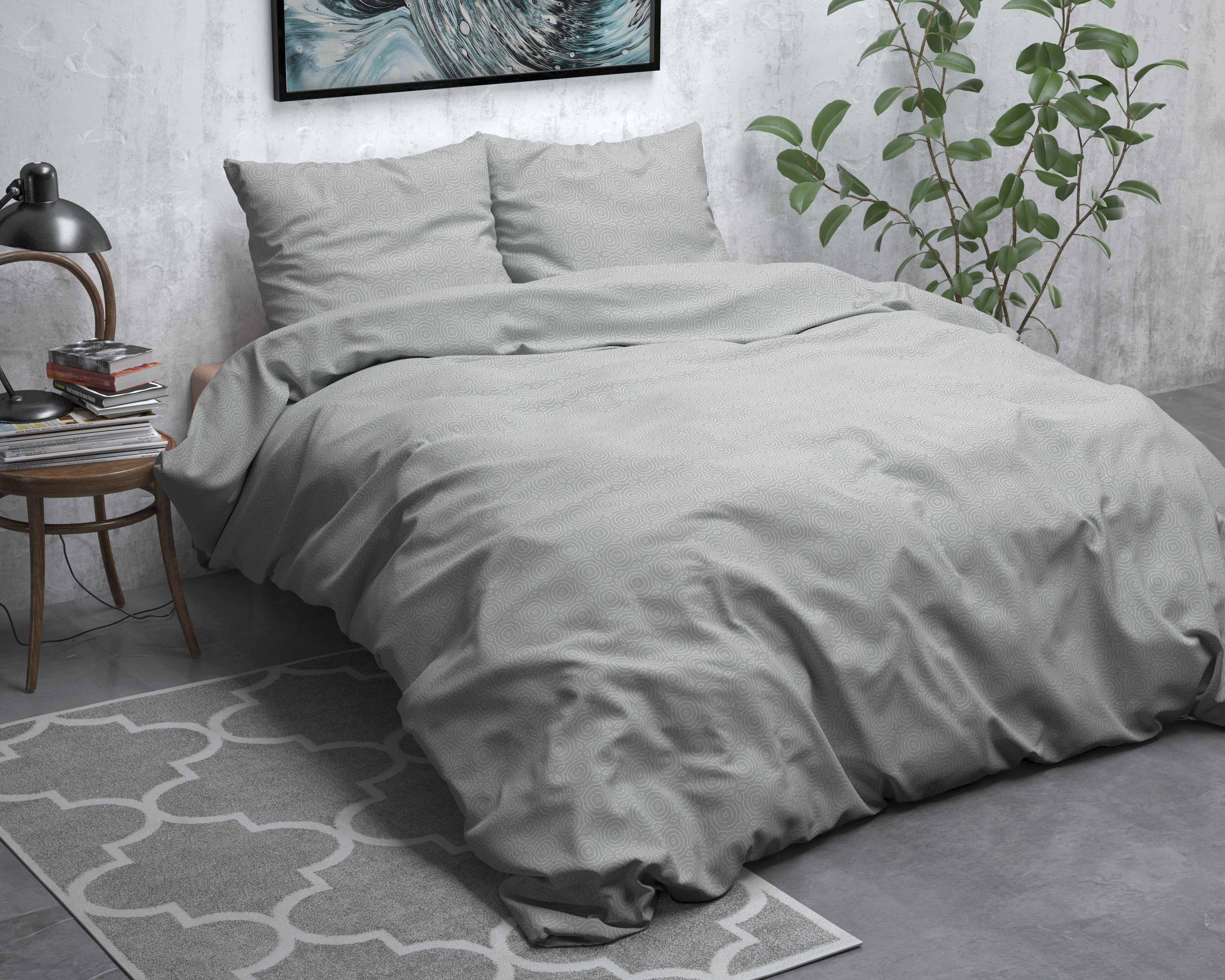 Flannel Duvet Cover Jason Gray - Wonderfully warm - Nice prints - Comfortably soft