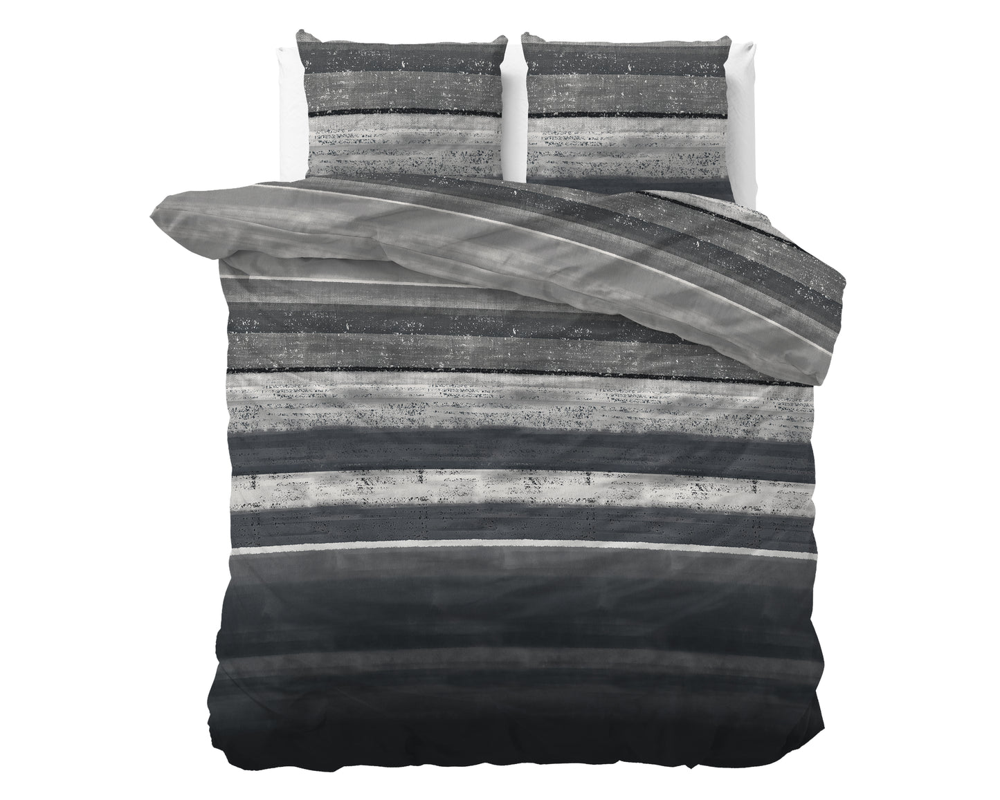 Flanel Dekbedovertrek Marcus Grijs - Heerlijk warm - Leuke prints - Comfortabel zacht