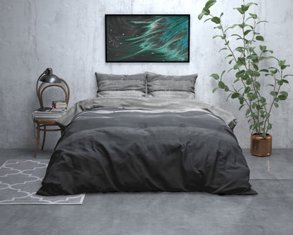 Flanel Dekbedovertrek Marcus Grijs - Heerlijk warm - Leuke prints - Comfortabel zacht