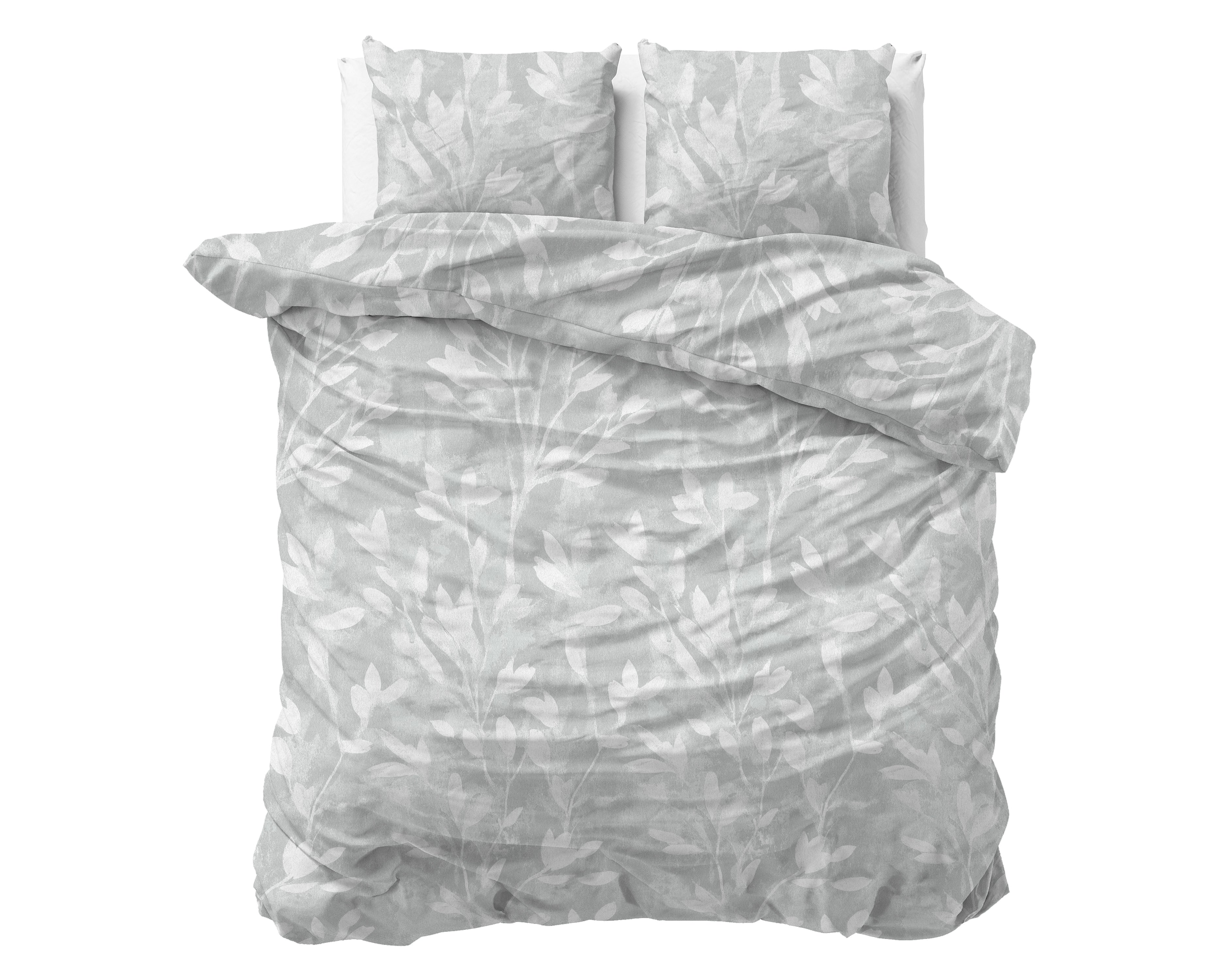 Flanel Dekbedovertrek Rosa Grijs