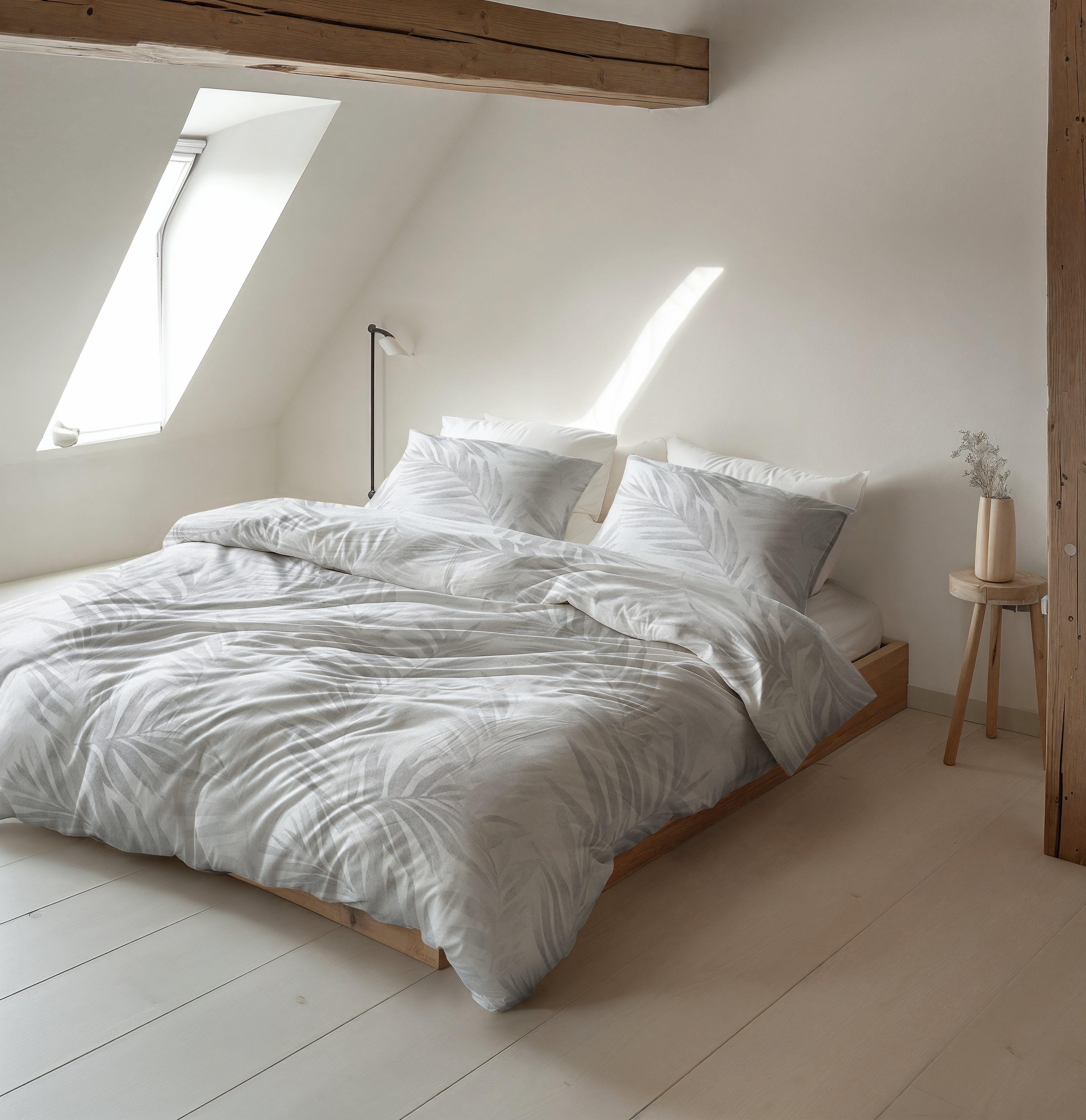 Flanel Dekbedovertrek Venza Grijs