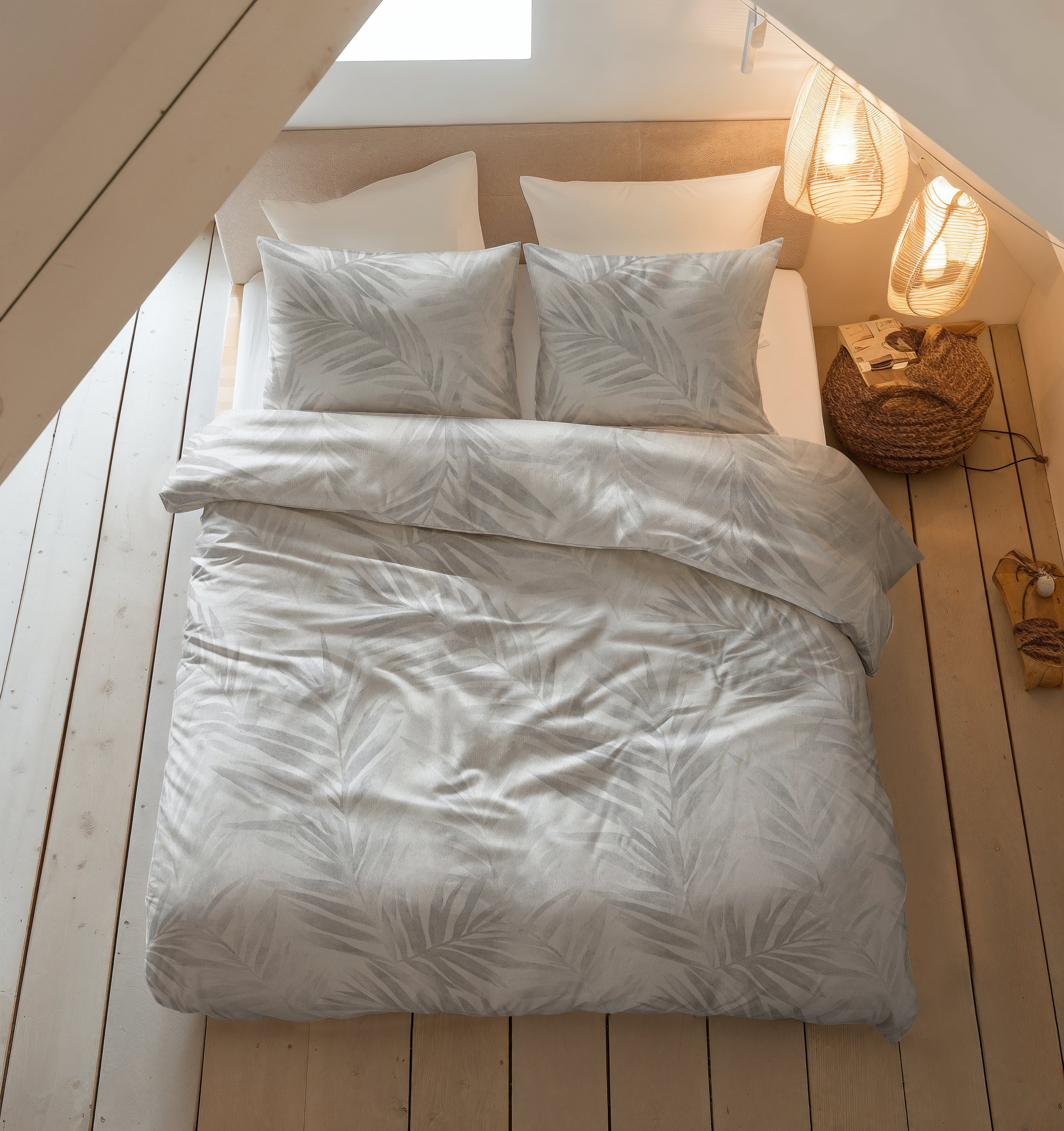 Flanel Dekbedovertrek Venza Grijs