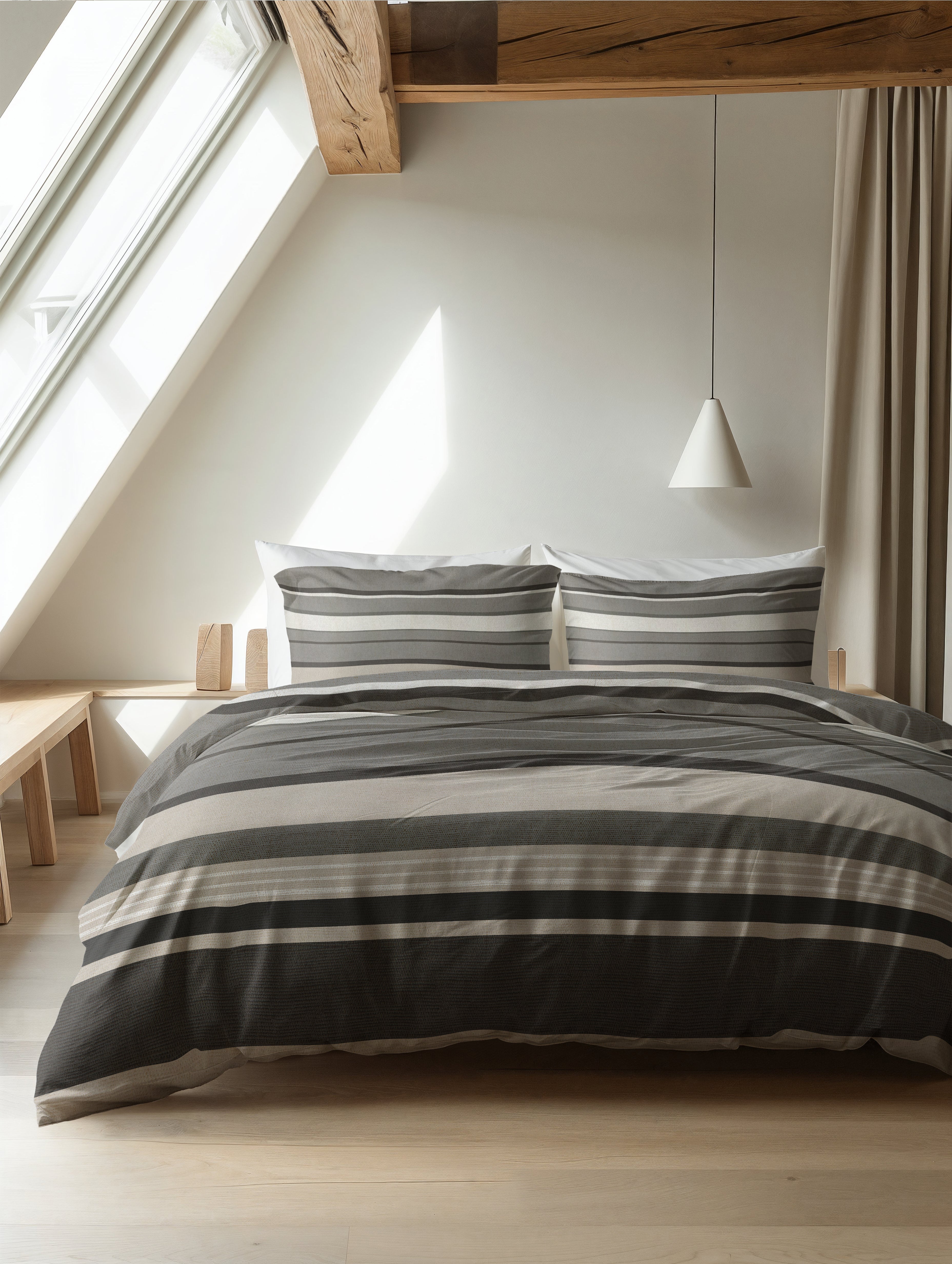 Flanel Dekbedovertrek Zuma Taupe