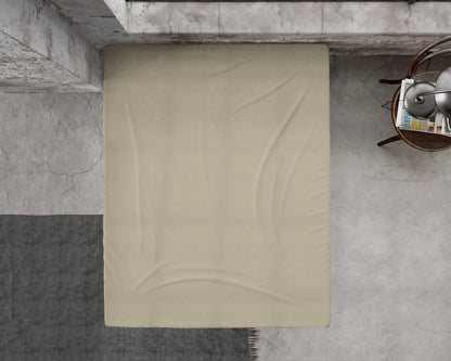 Flanel Premium Hoeslaken Taupe - Dubbelzijdig geborsteld - Heerlijk zacht en verwarmend - Vrij van schadelijke stoffen en huidvriendelijk