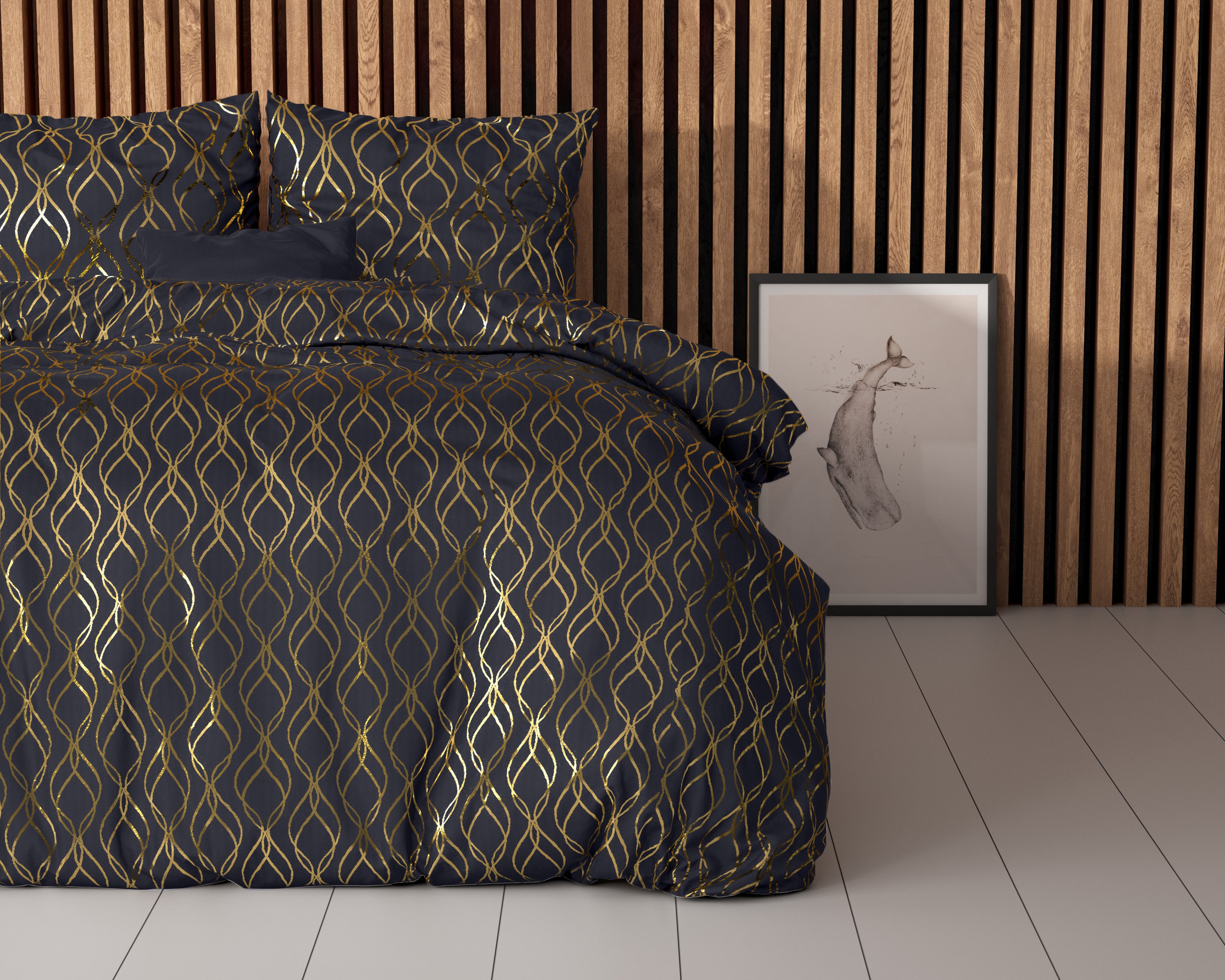 Flow Dekbedovertrek Zwart - Luxe Design - Super zacht geweven - Luxe verpakt