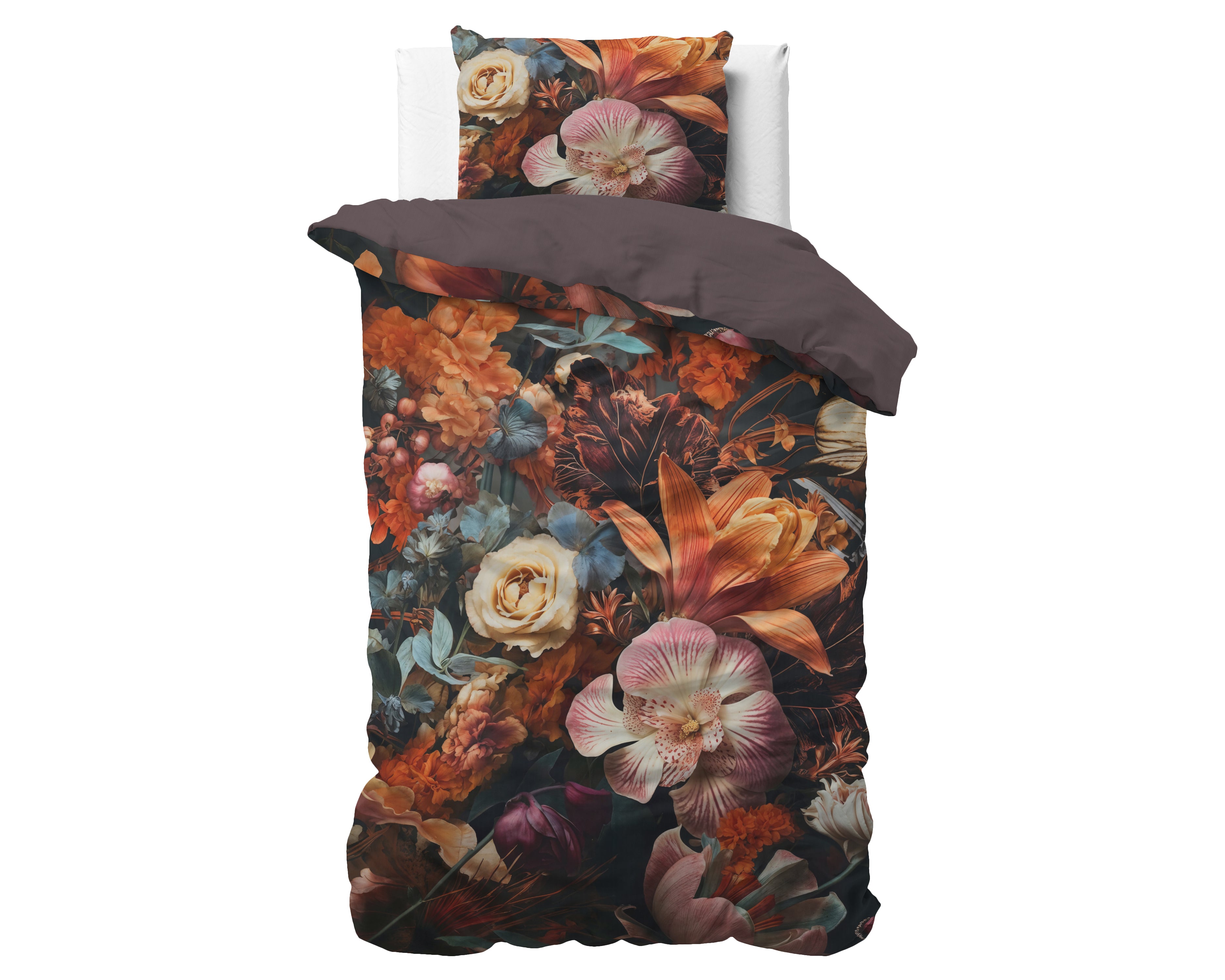 Flower Artistic Duvet Cover Multi - Luxury Satin - High Quality - Trendy Prints