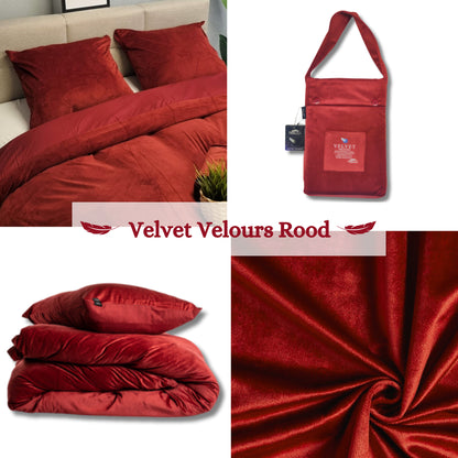 Fluwelen Dekbedovertrek Bordeaux Rood Velvet Velours