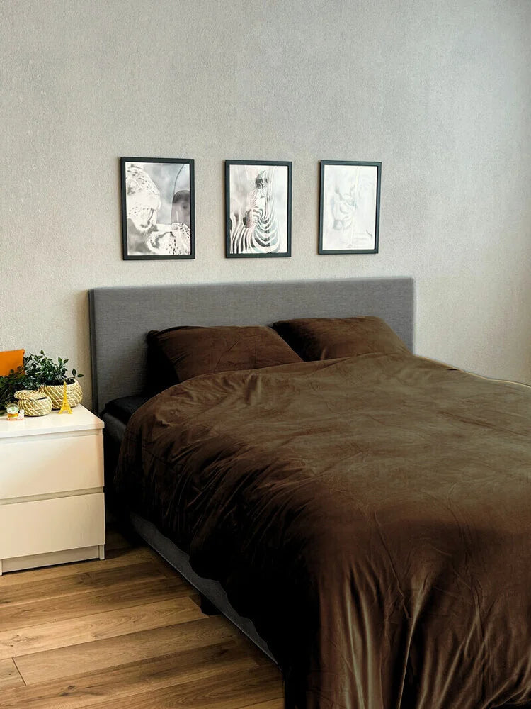 Fluwelen Dekbedovertrek Coffee Brown | Luxe Velvet Slaapcomfort