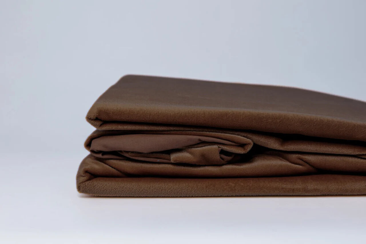 Fluwelen Dekbedovertrek Coffee Brown Velvet Velours