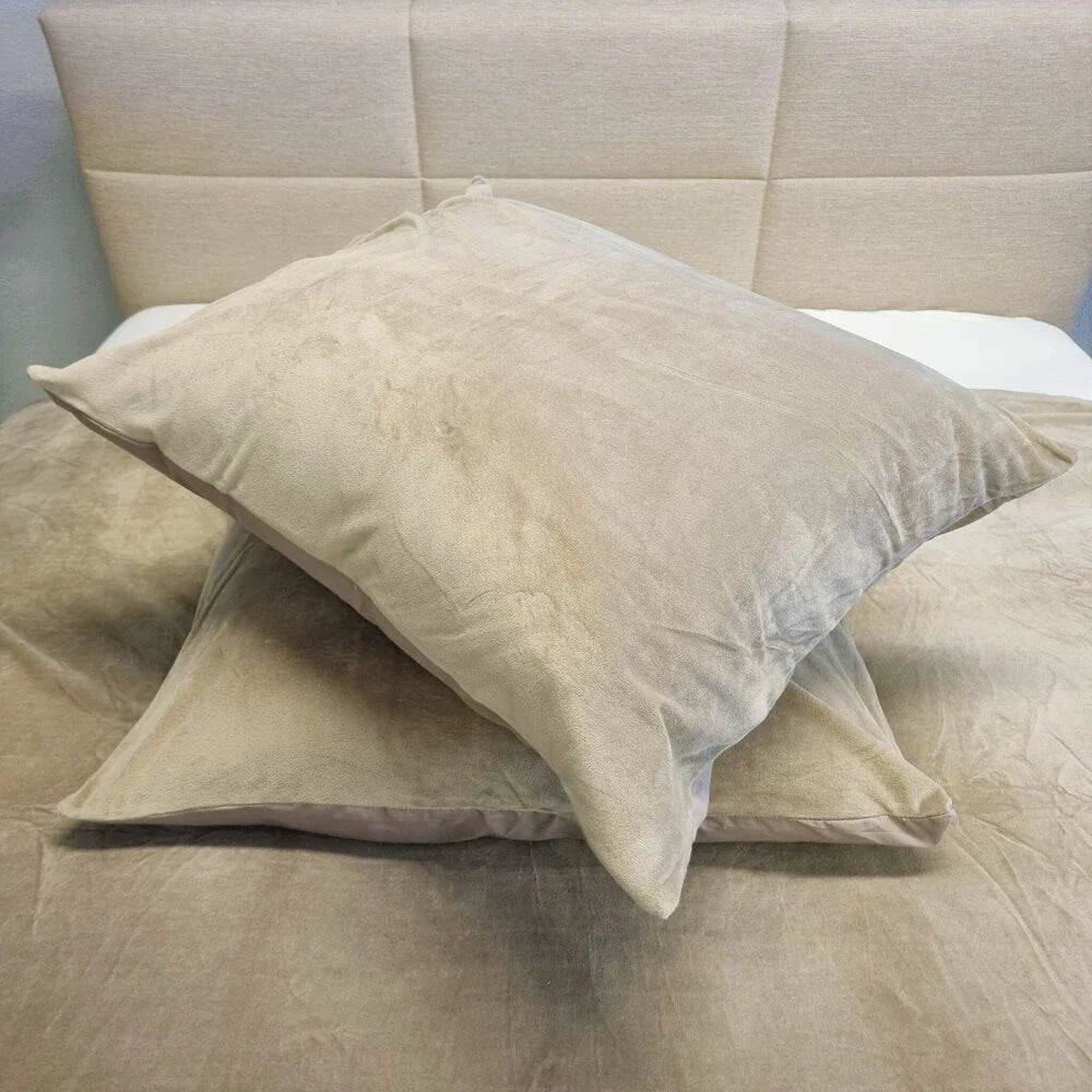 Fluwelen Dekbedovertrek Taupe Grijs | Luxe Velvet Velours Dekbedovertrek